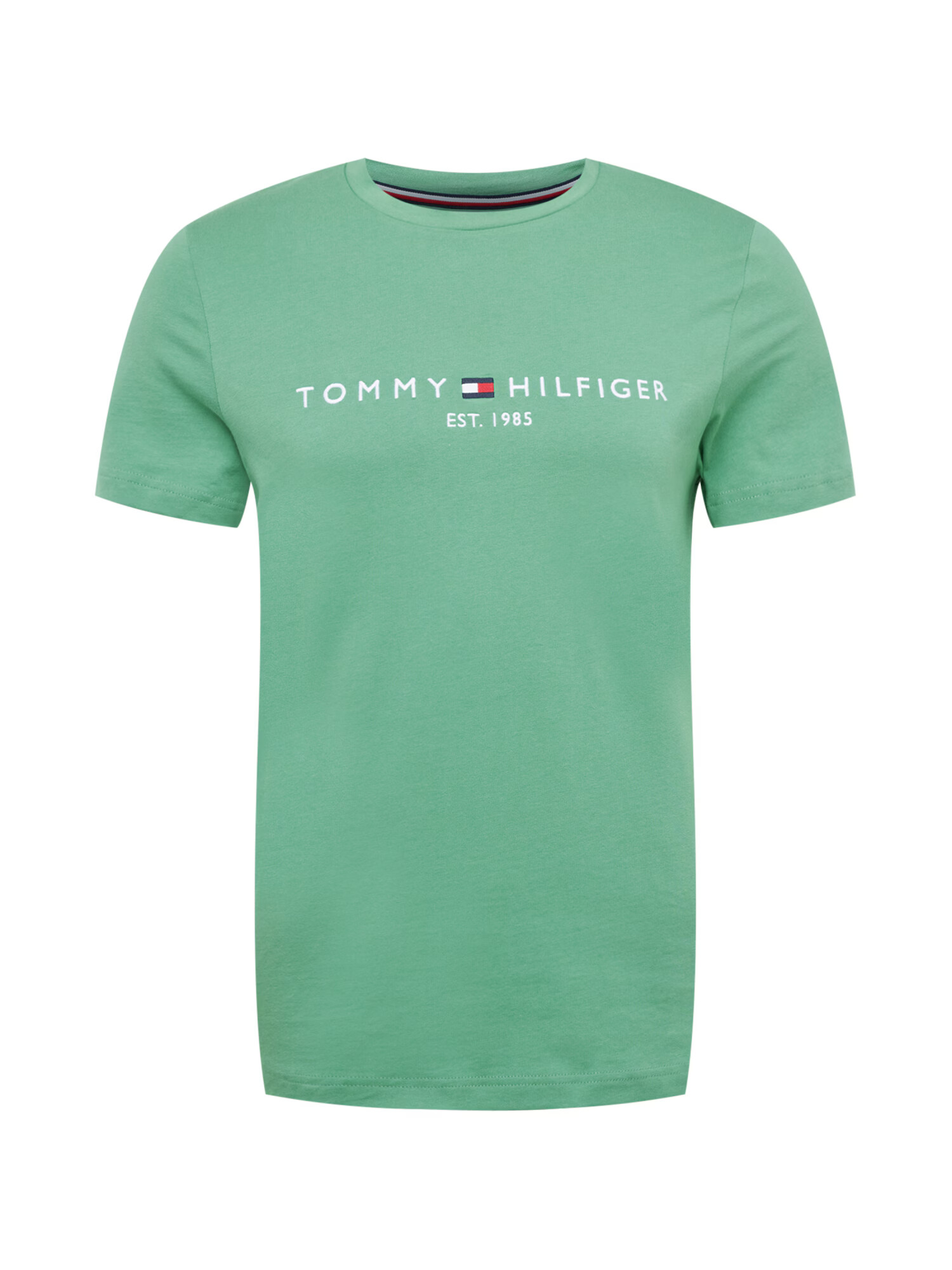 TOMMY HILFIGER Tricou verde jad / roșu / alb - Pled.ro