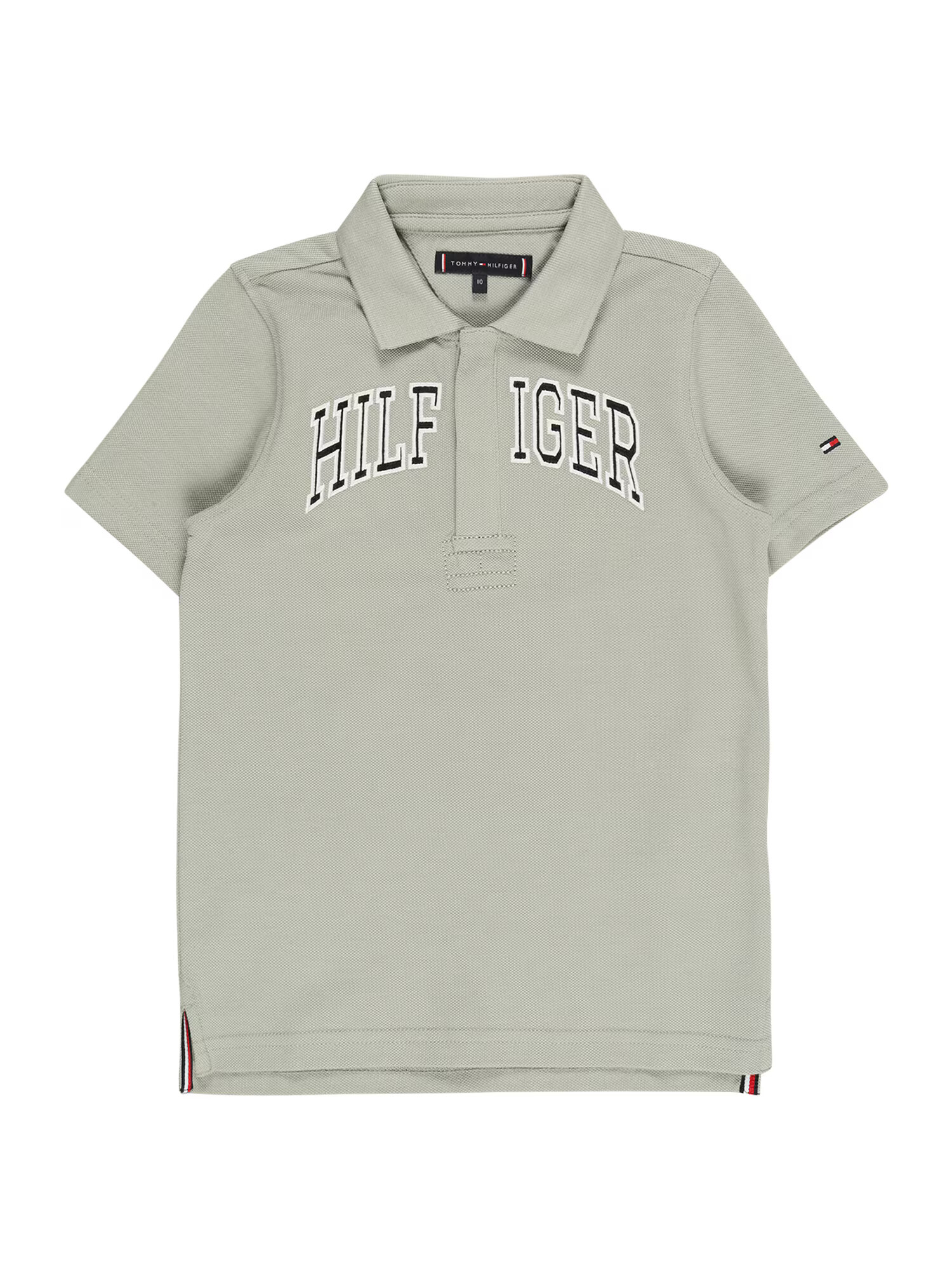 TOMMY HILFIGER Tricou verde pastel / negru / alb - Pled.ro