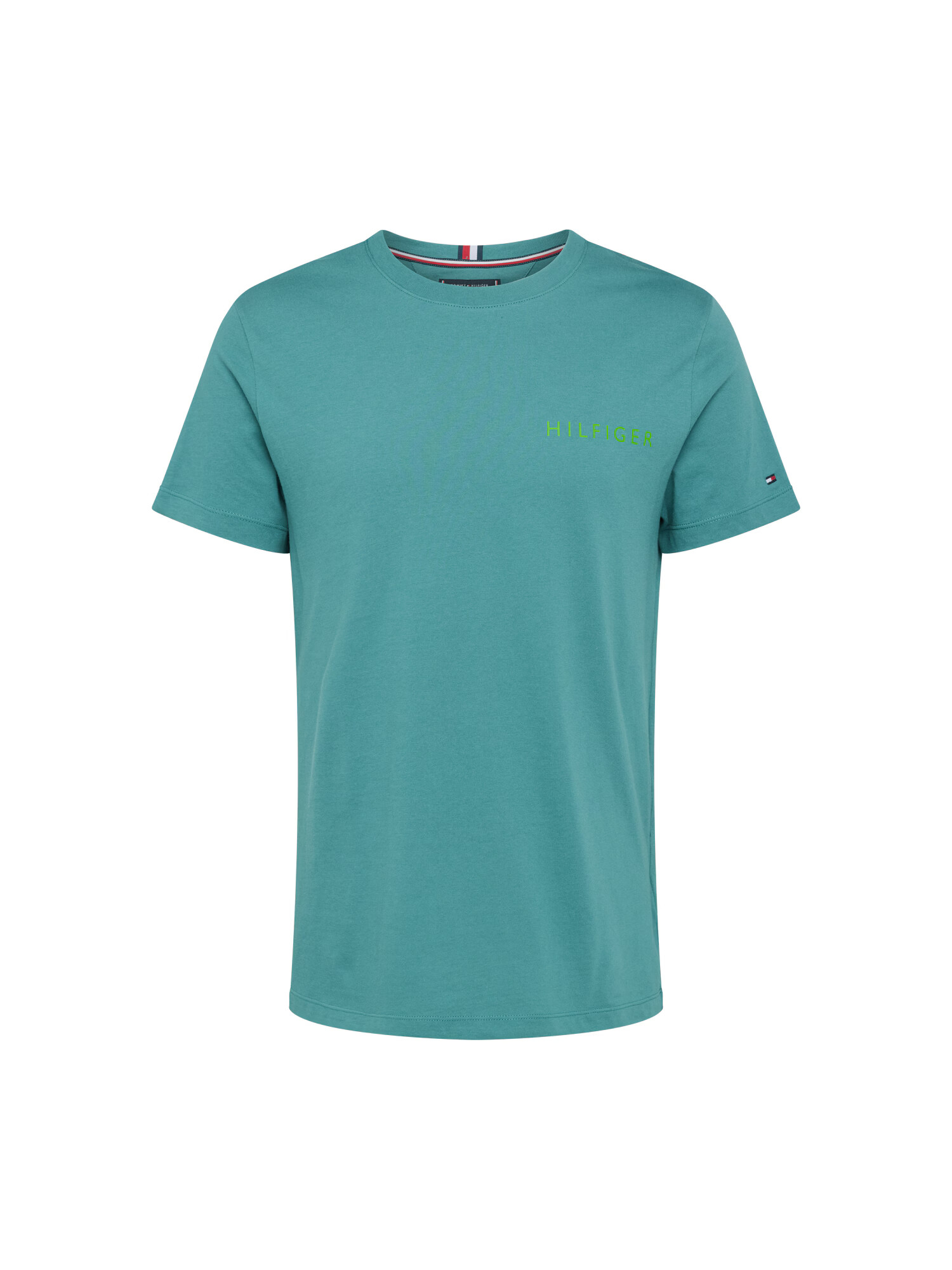 TOMMY HILFIGER Tricou verde petrol - Pled.ro