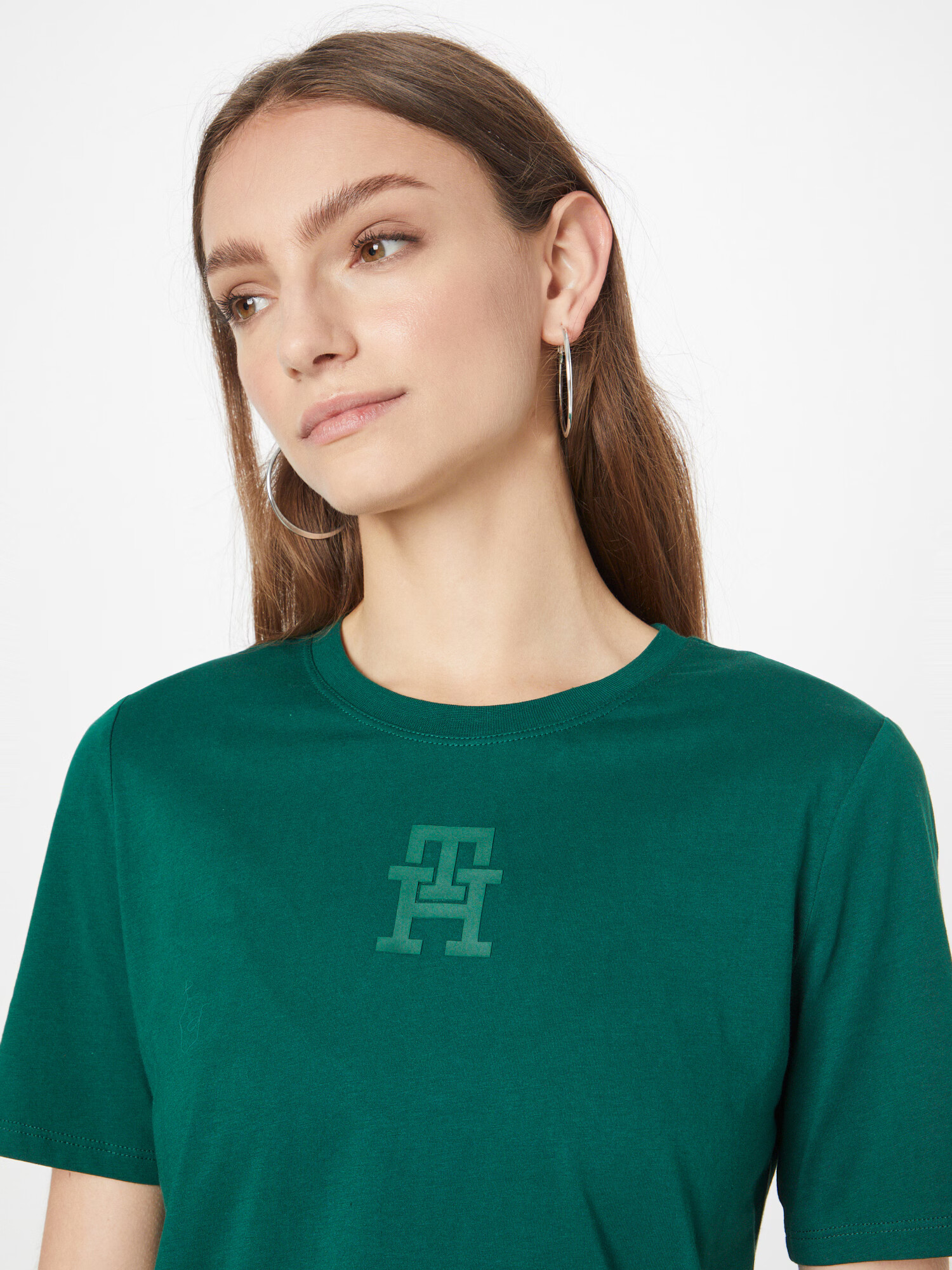 TOMMY HILFIGER Tricou verde smarald - Pled.ro