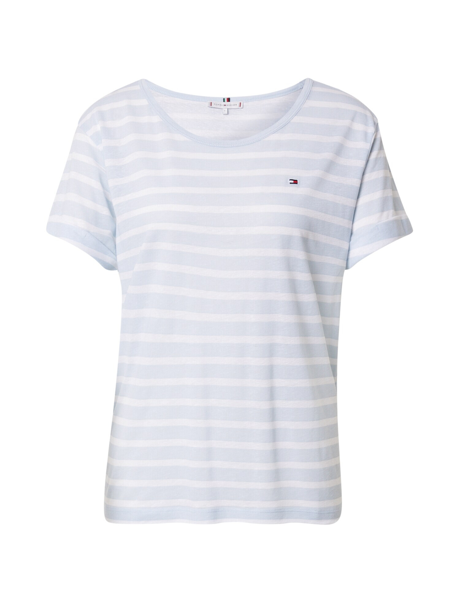 TOMMY HILFIGER Tricou 'Vikki' bleumarin / albastru deschis / roși aprins / alb - Pled.ro