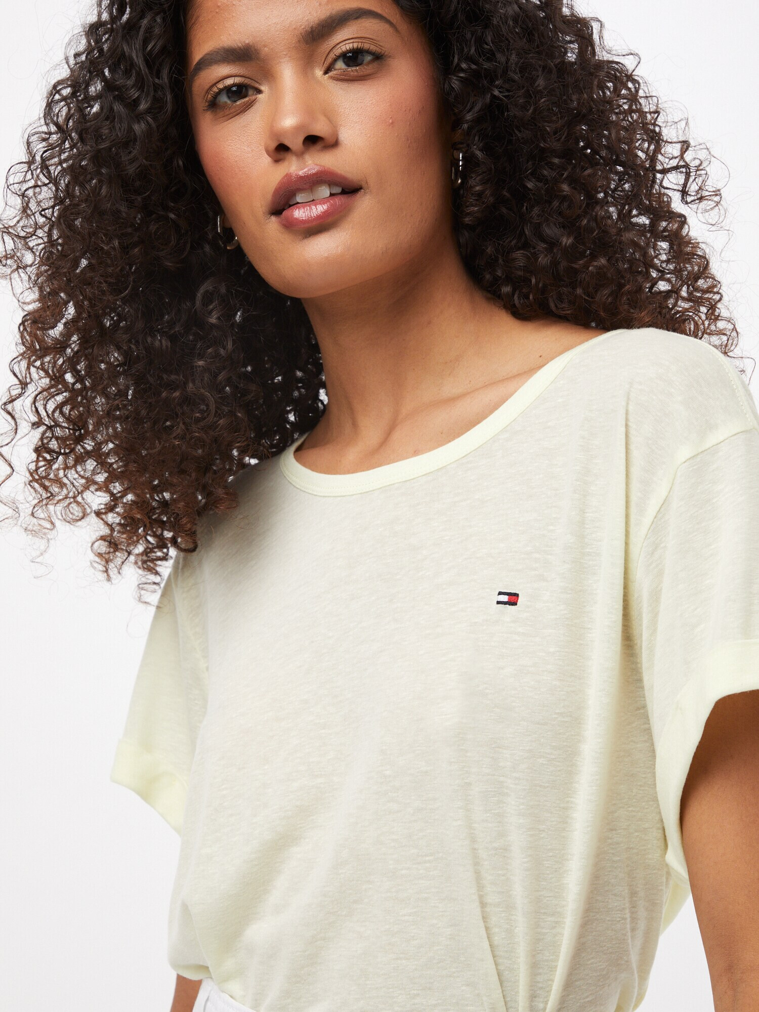 TOMMY HILFIGER Tricou 'Vikki' galben pastel - Pled.ro