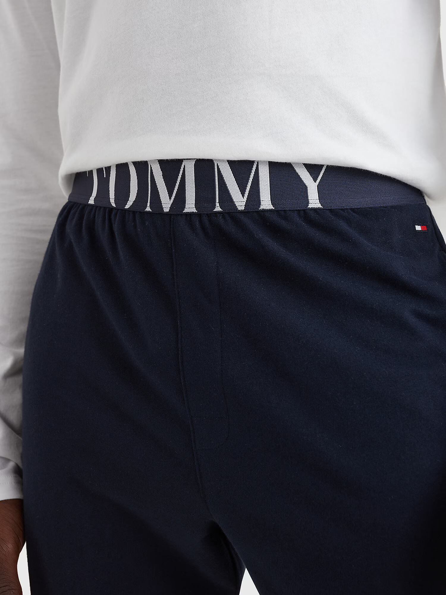 Tommy Hilfiger Underwear Pijama lungă albastru noapte / alb - Pled.ro