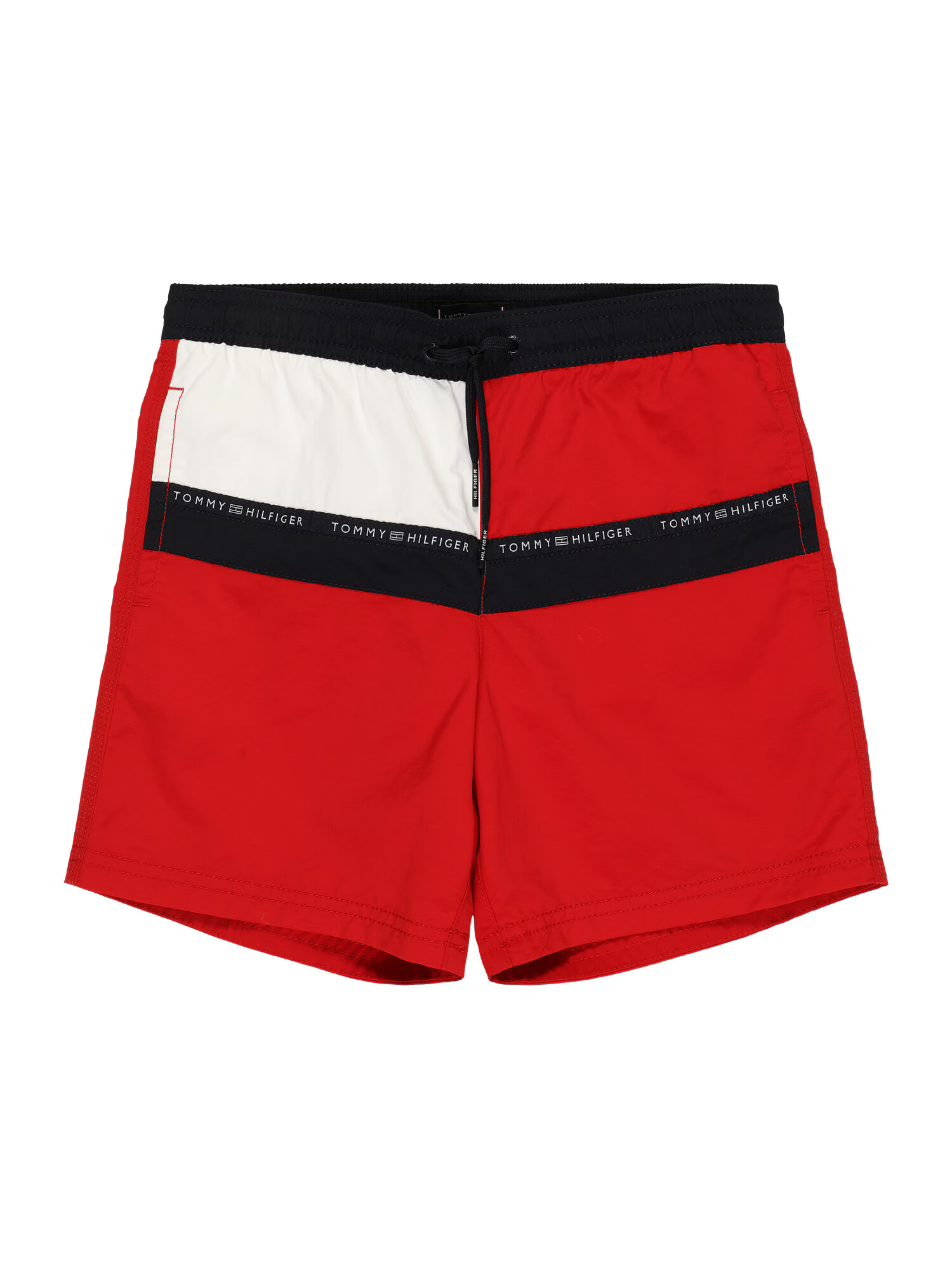 TOMMY HILFIGER Șorturi de baie roși aprins / negru / alb - Pled.ro