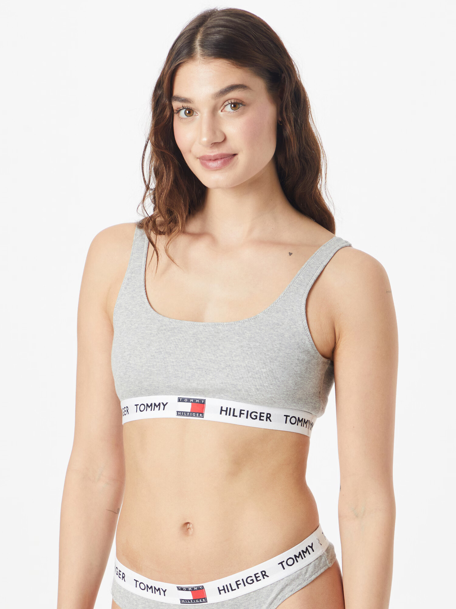 Tommy Hilfiger Underwear Sutien bleumarin / gri amestecat / roșu / alb - Pled.ro