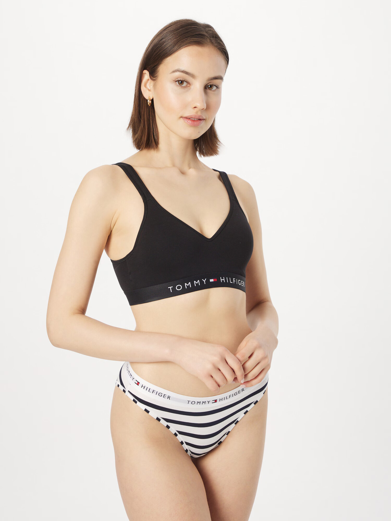 Tommy Hilfiger Underwear Sutien bleumarin / roșu / negru / alb - Pled.ro