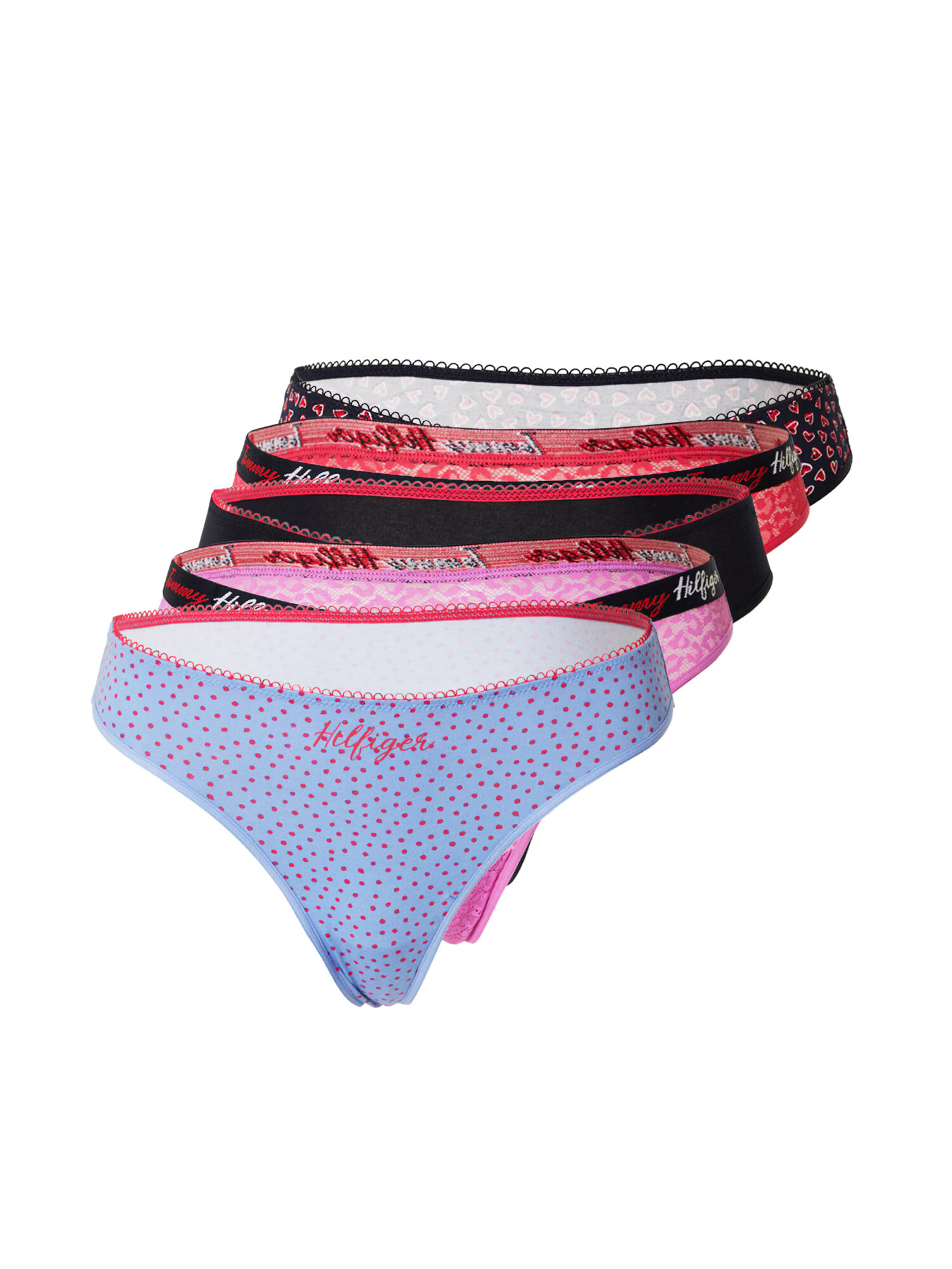 Tommy Hilfiger Underwear Tanga albastru deschis / roz / roșu / negru - Pled.ro