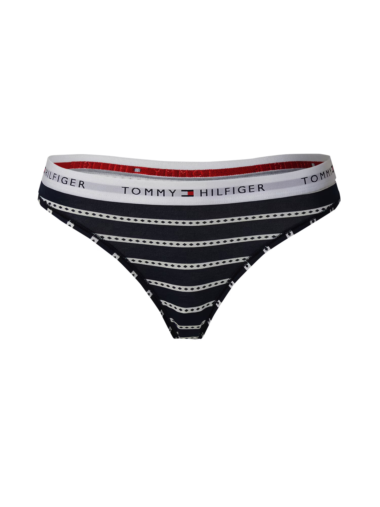 Tommy Hilfiger Underwear Tanga bleumarin / roșu / alb - Pled.ro