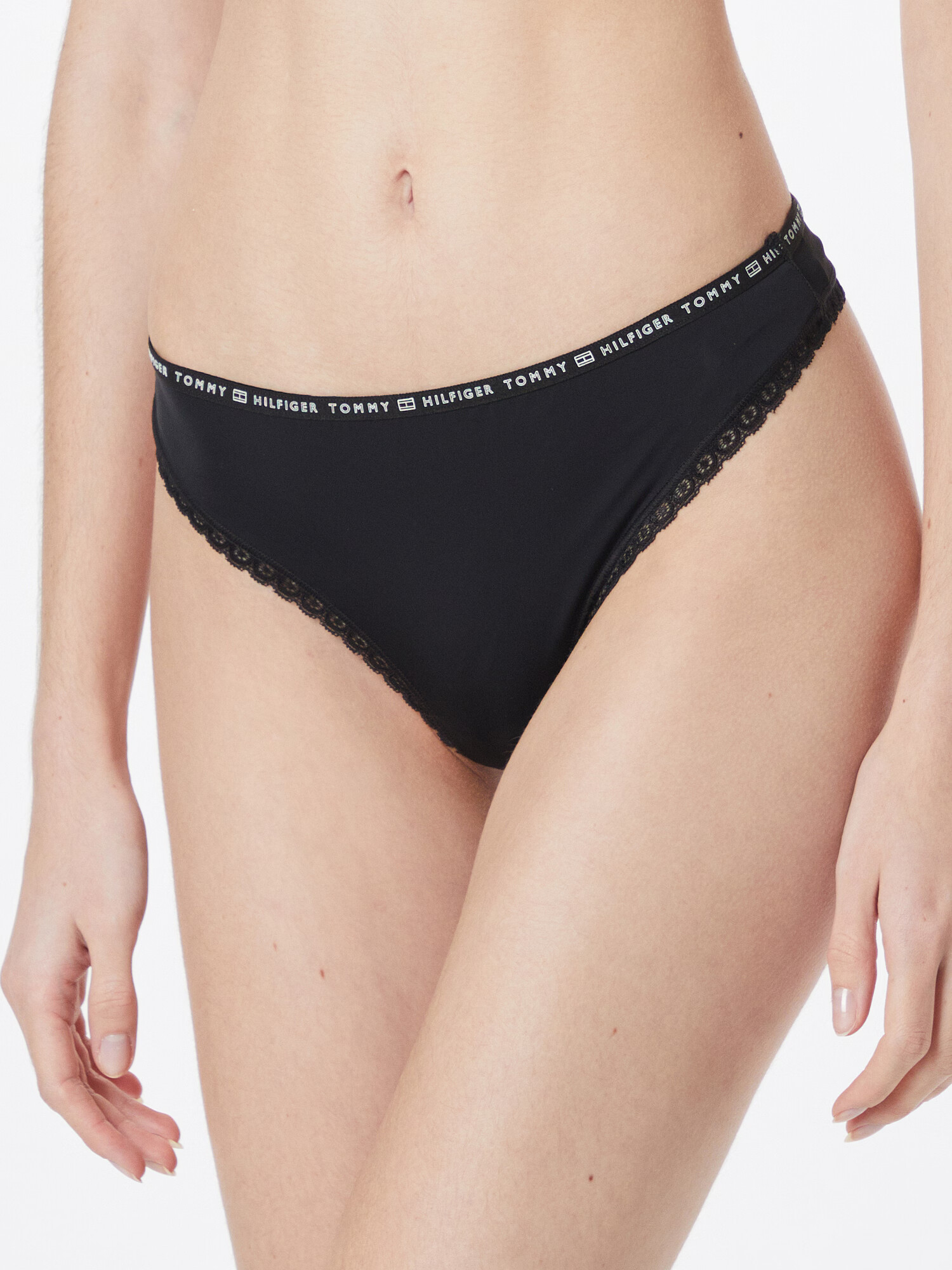 TOMMY HILFIGER Tanga crem / roz pastel / negru / alb - Pled.ro