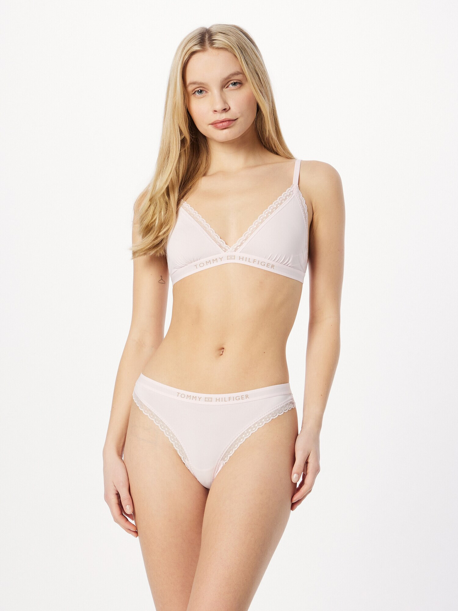 Tommy Hilfiger Underwear Tanga bej / roz pastel - Pled.ro