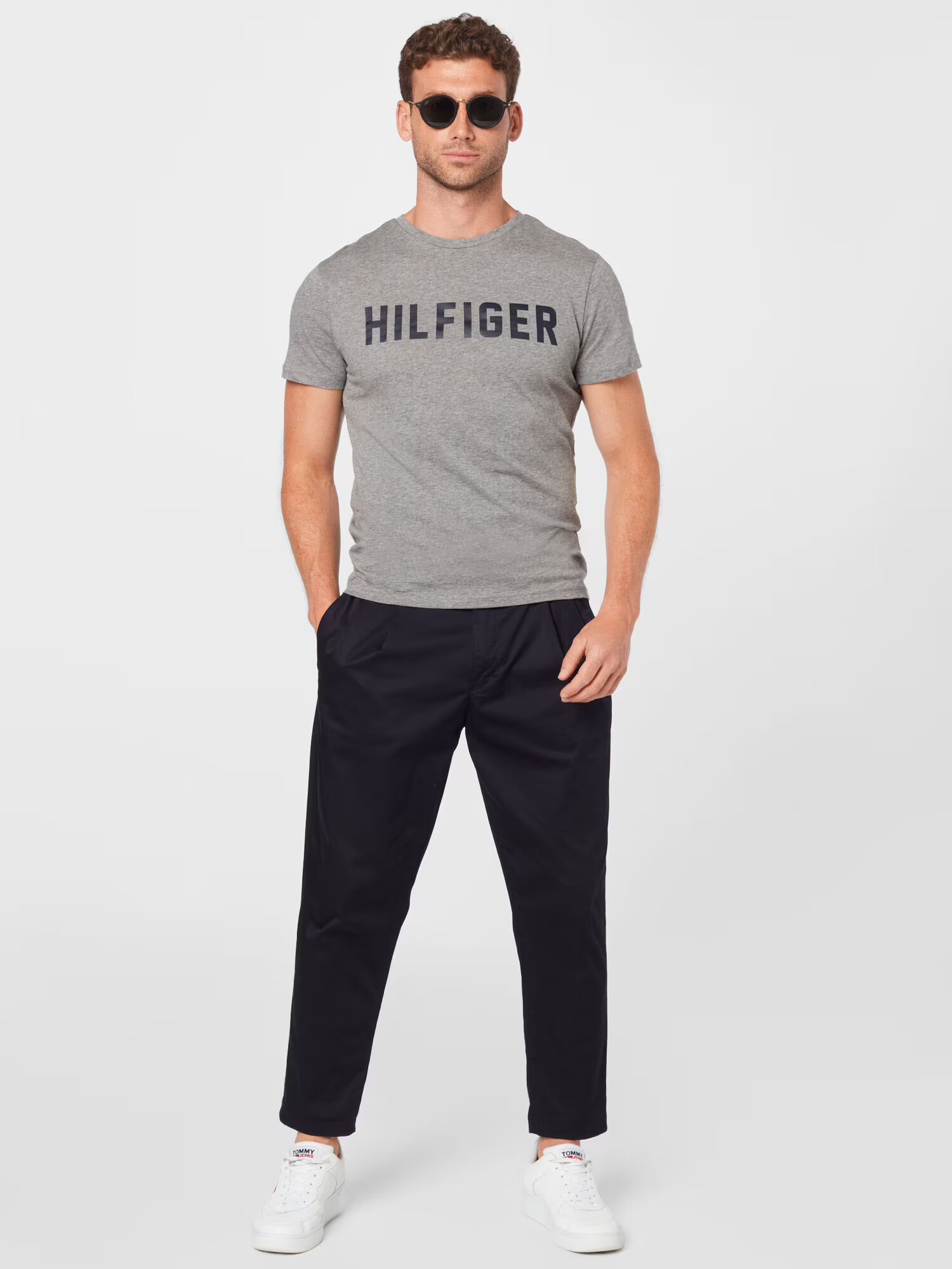 Tommy Hilfiger Underwear Tricou bleumarin / gri amestecat - Pled.ro