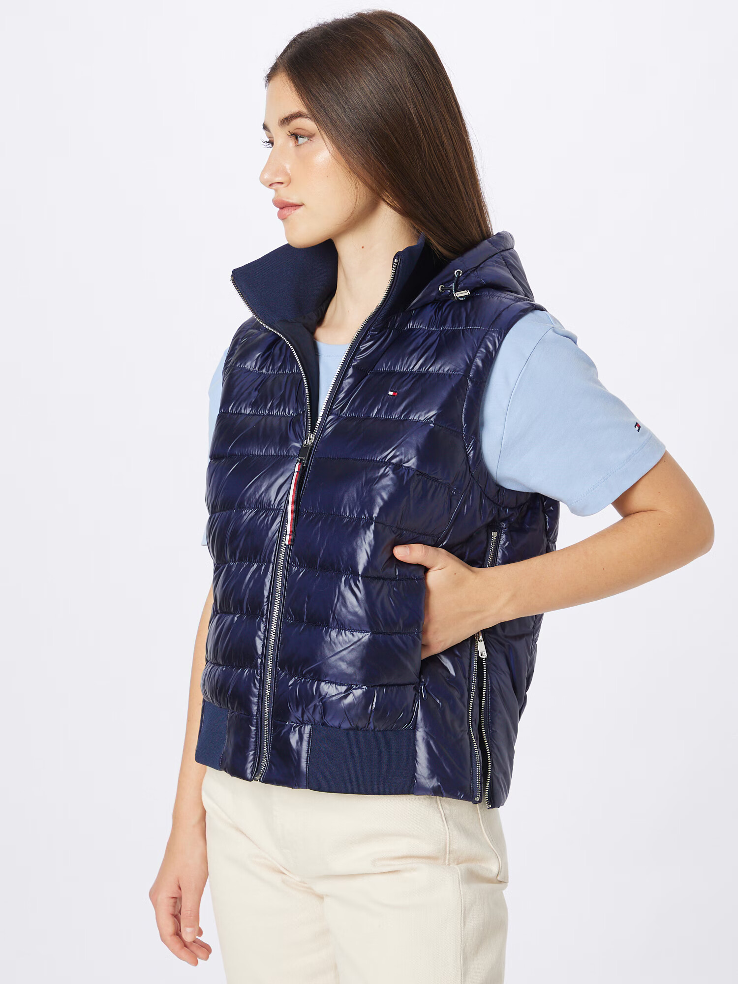 TOMMY HILFIGER Vestă bleumarin / albastru ultramarin / sângeriu / alb - Pled.ro