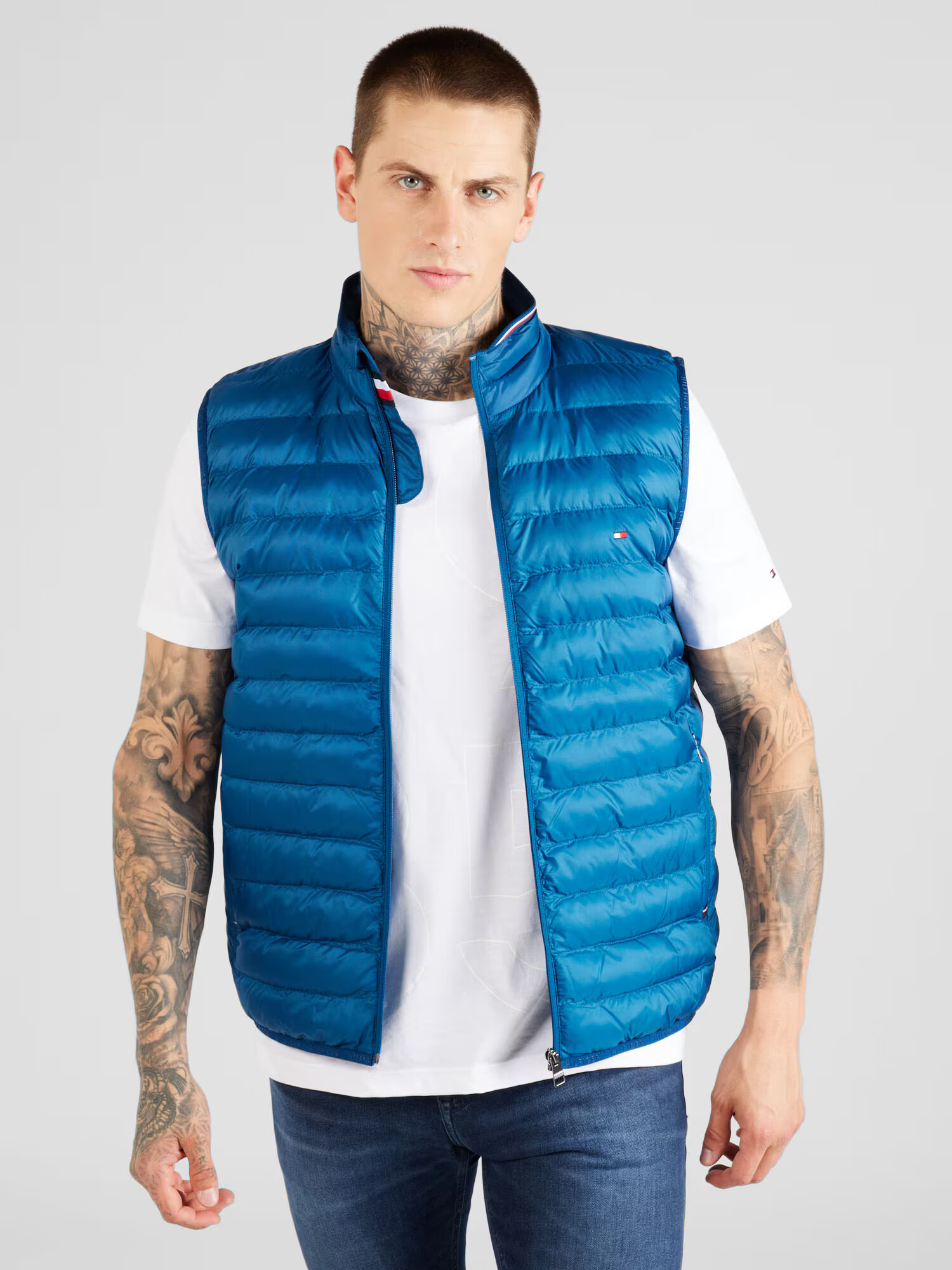 TOMMY HILFIGER Vestă bleumarin / indigo / roșu / alb - Pled.ro