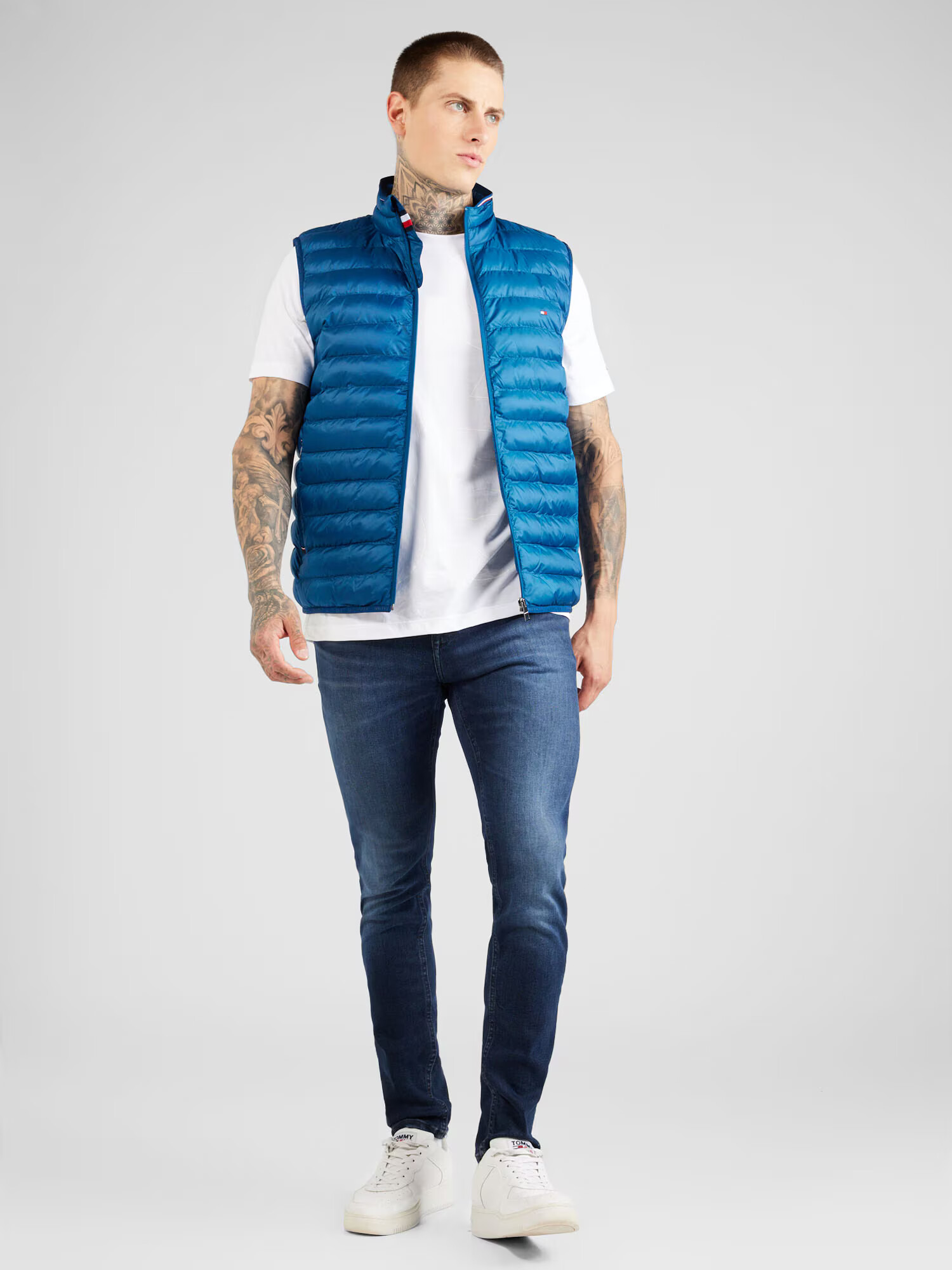 TOMMY HILFIGER Vestă bleumarin / indigo / roșu / alb - Pled.ro