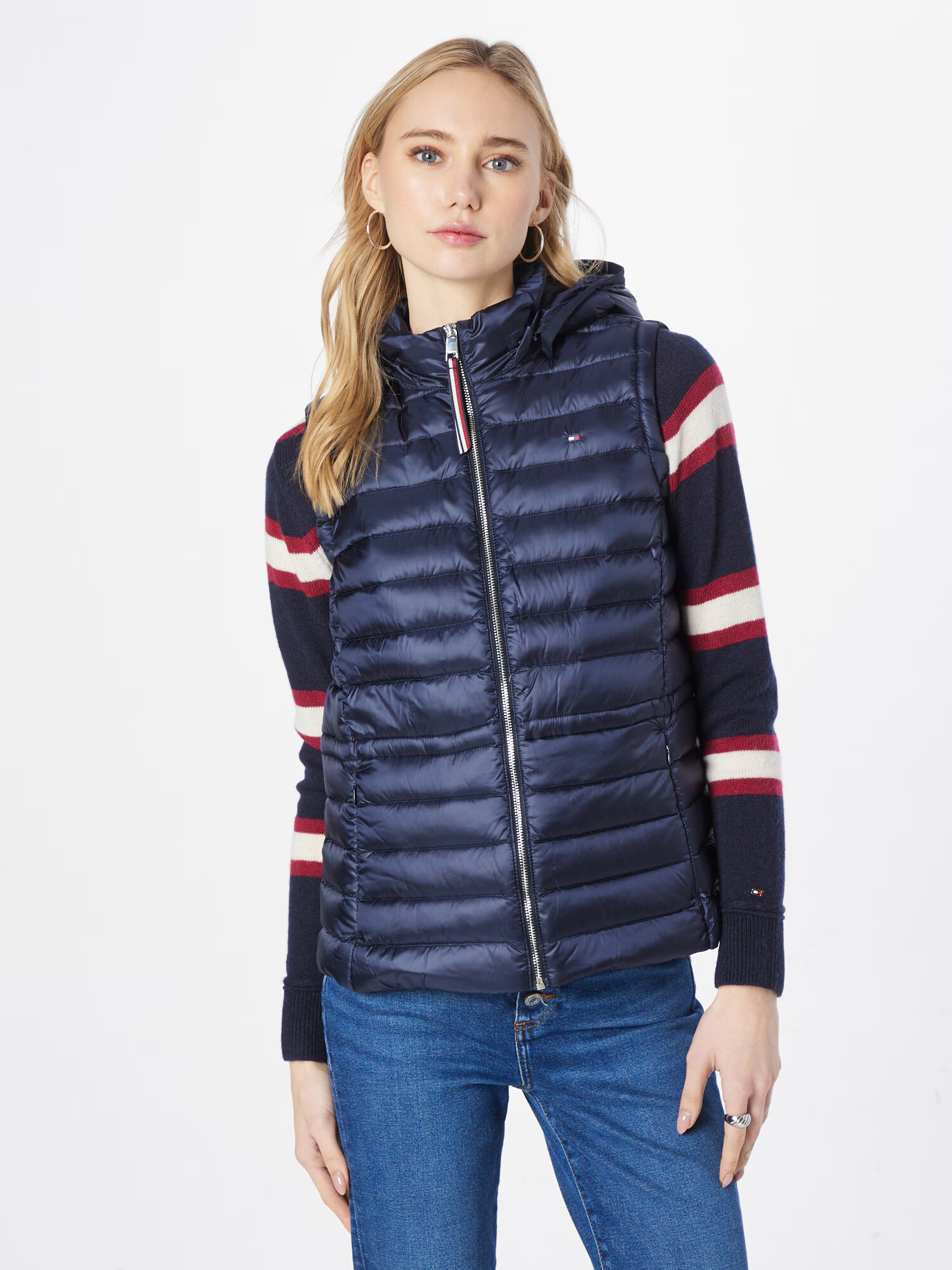 TOMMY HILFIGER Vestă bleumarin / roșu / alb - Pled.ro