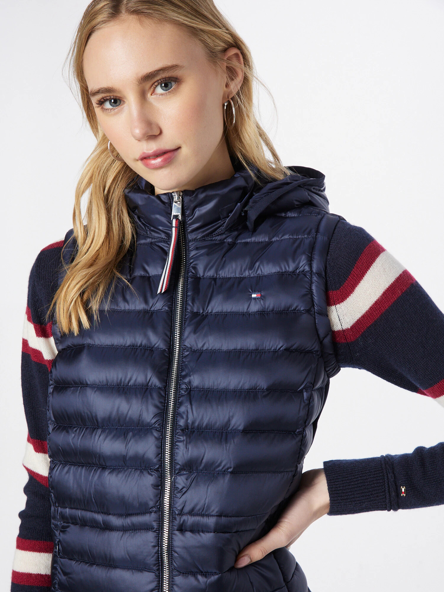 TOMMY HILFIGER Vestă bleumarin / roșu / alb - Pled.ro