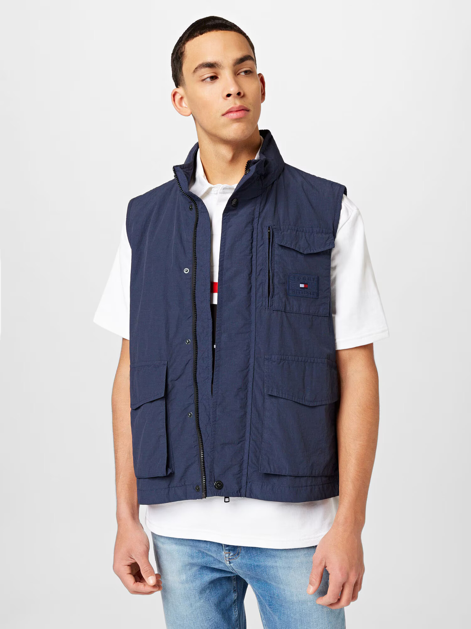 TOMMY HILFIGER Vestă bleumarin / roșu / alb - Pled.ro