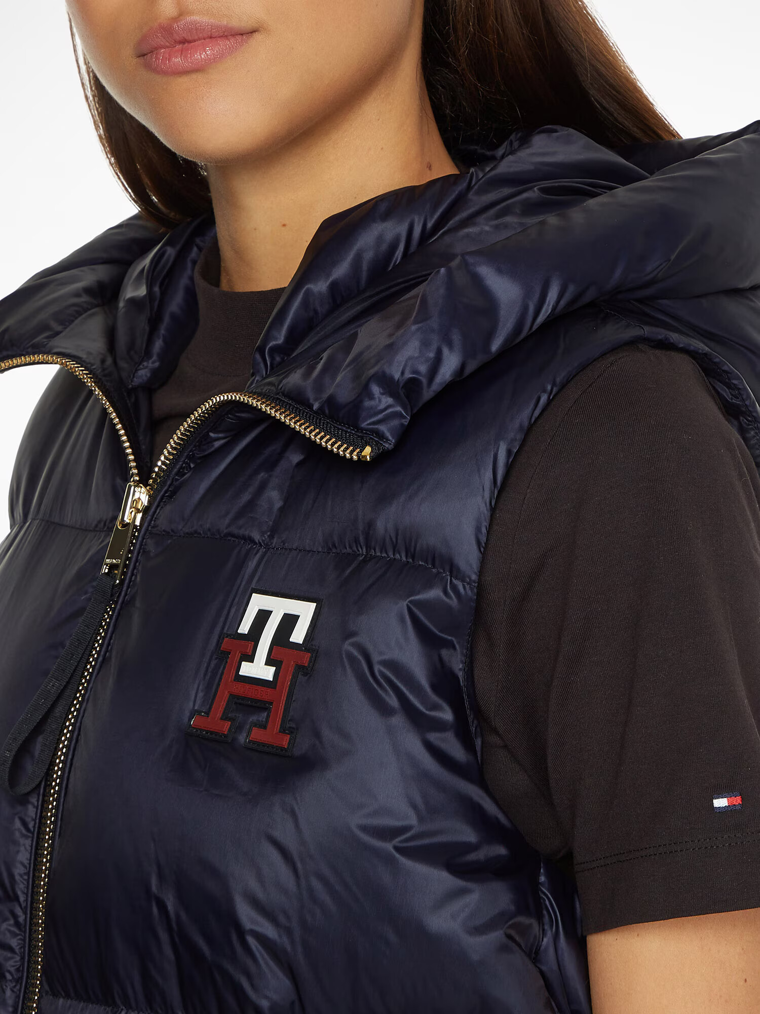 TOMMY HILFIGER Vestă 'Monogram' bleumarin / roșu / alb - Pled.ro