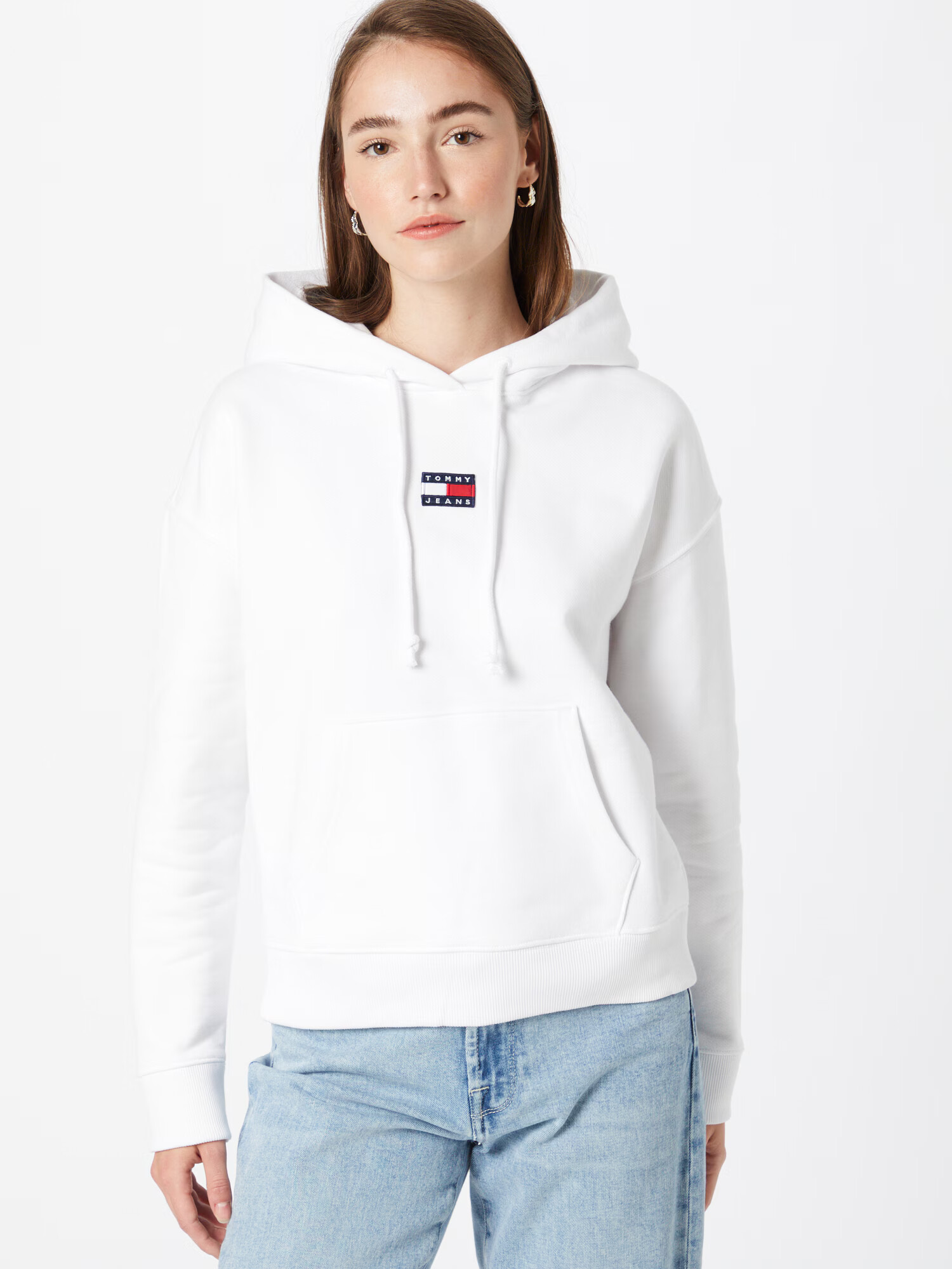 Tommy Jeans Bluză de molton alb - Pled.ro