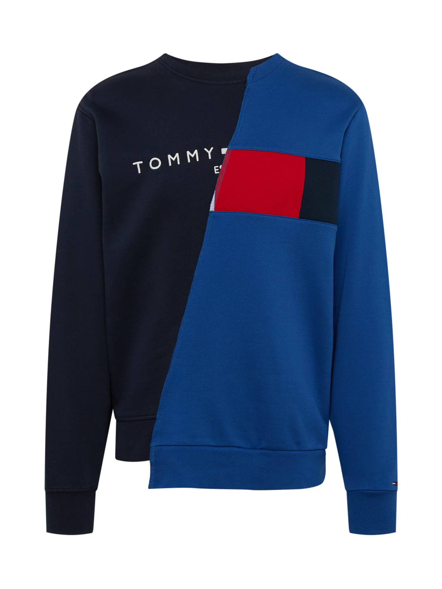 Tommy Jeans Bluză de molton albastru / bleumarin / roșu / alb - Pled.ro