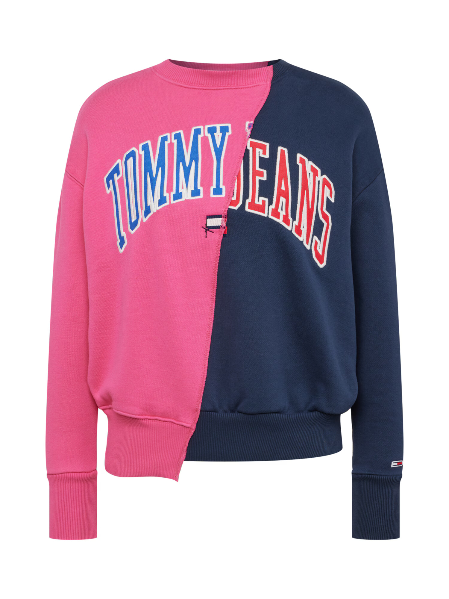 Tommy Jeans Bluză de molton albastru / bleumarin / roz / alb - Pled.ro