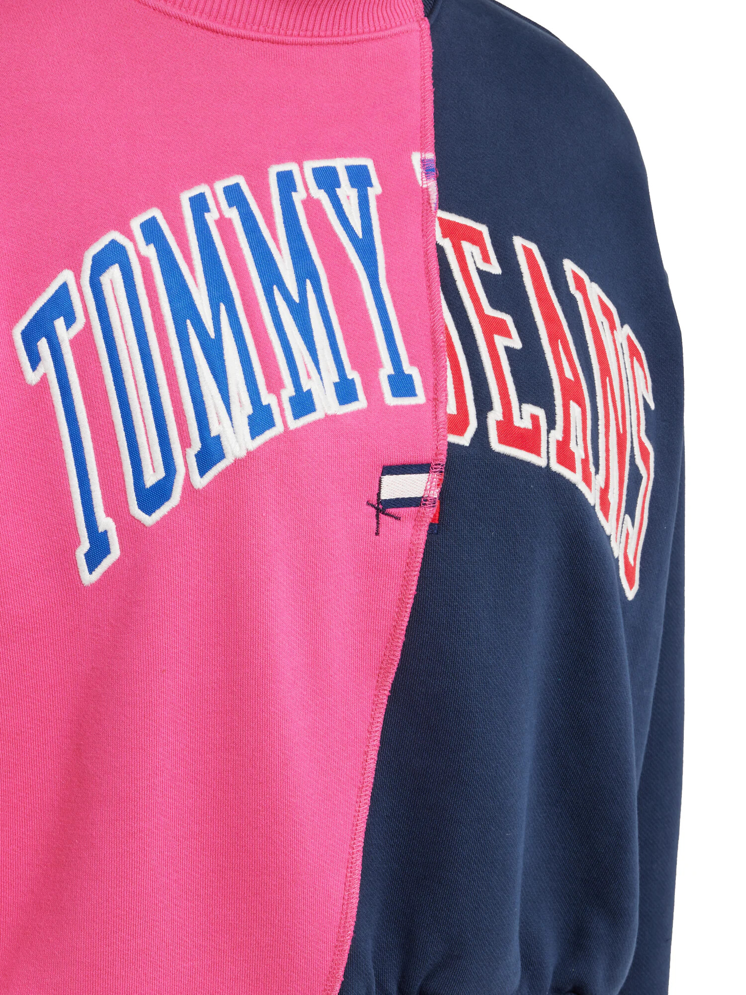 Tommy Jeans Bluză de molton albastru / bleumarin / roz / alb - Pled.ro