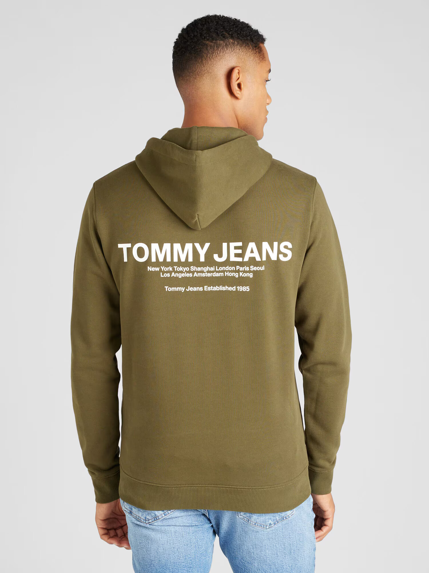 Tommy Jeans Bluză de molton albastru închis / oliv / roșu deschis / alb - Pled.ro