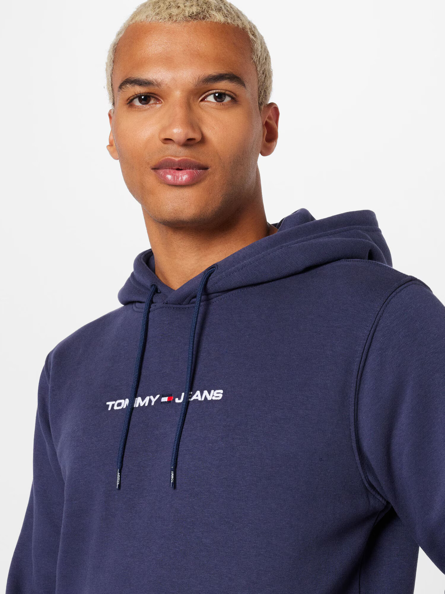 Tommy Jeans Bluză de molton albastru închis / roșu / alb - Pled.ro