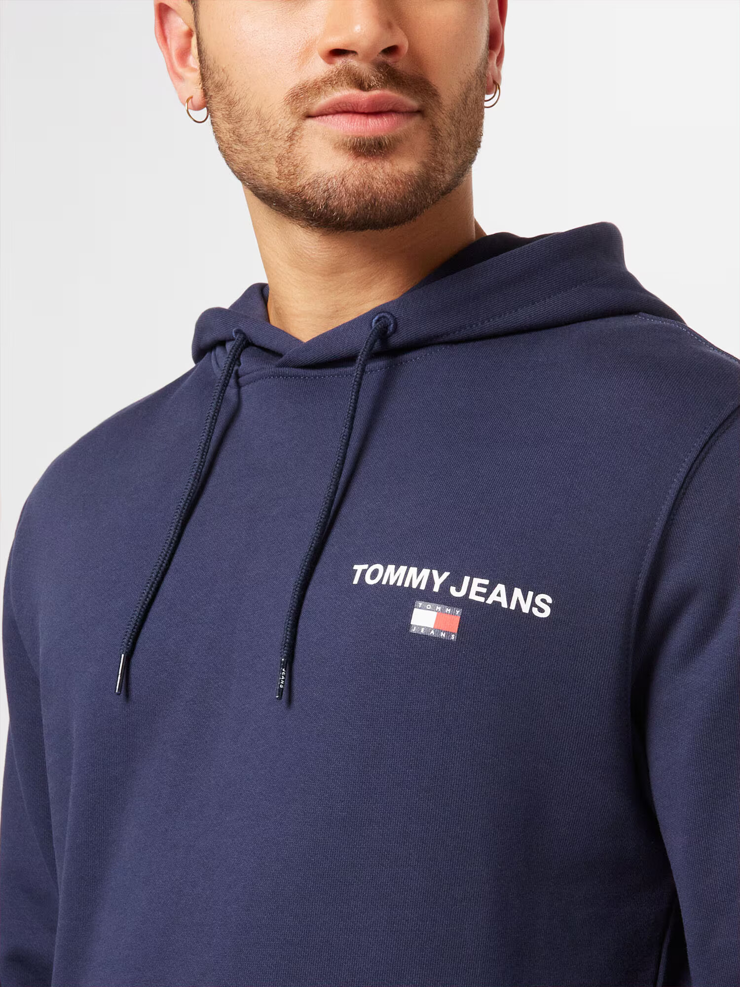 Tommy Jeans Bluză de molton albastru închis / roșu / alb - Pled.ro