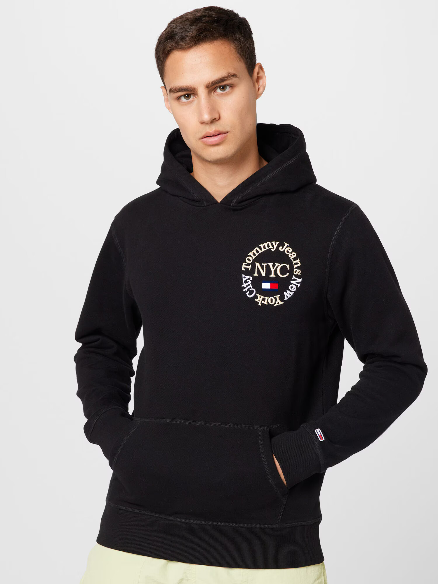 Tommy Jeans Bluză de molton 'Timeless Circle' albastru închis / roșu intens / negru / alb - Pled.ro