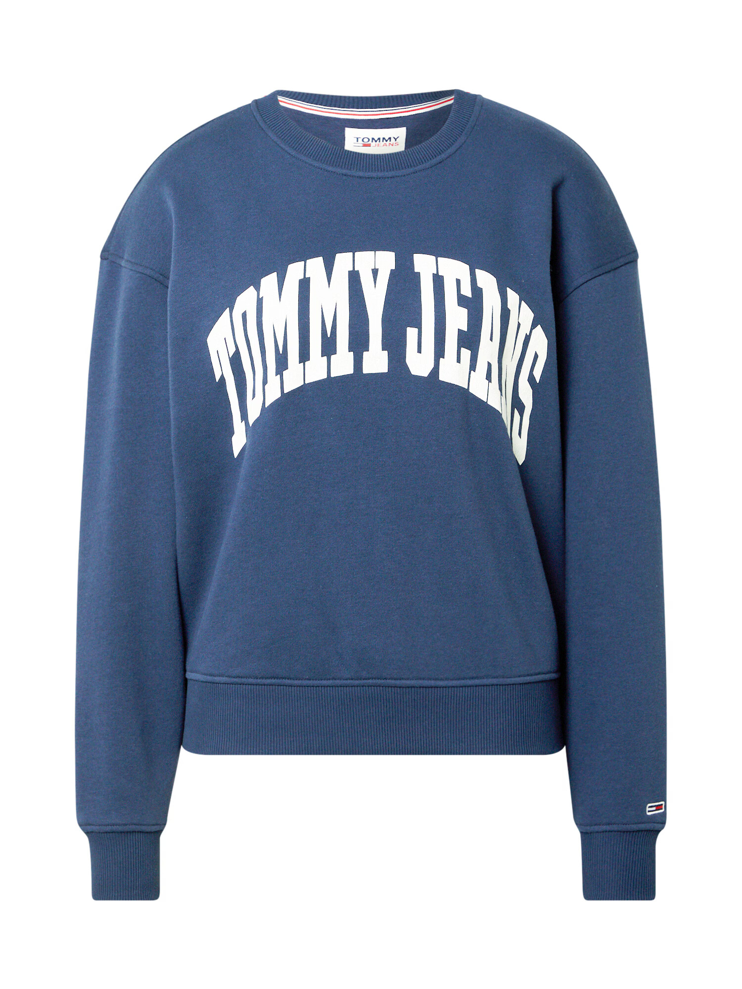 Tommy Jeans Bluză de molton 'College' albastru marin / alb - Pled.ro