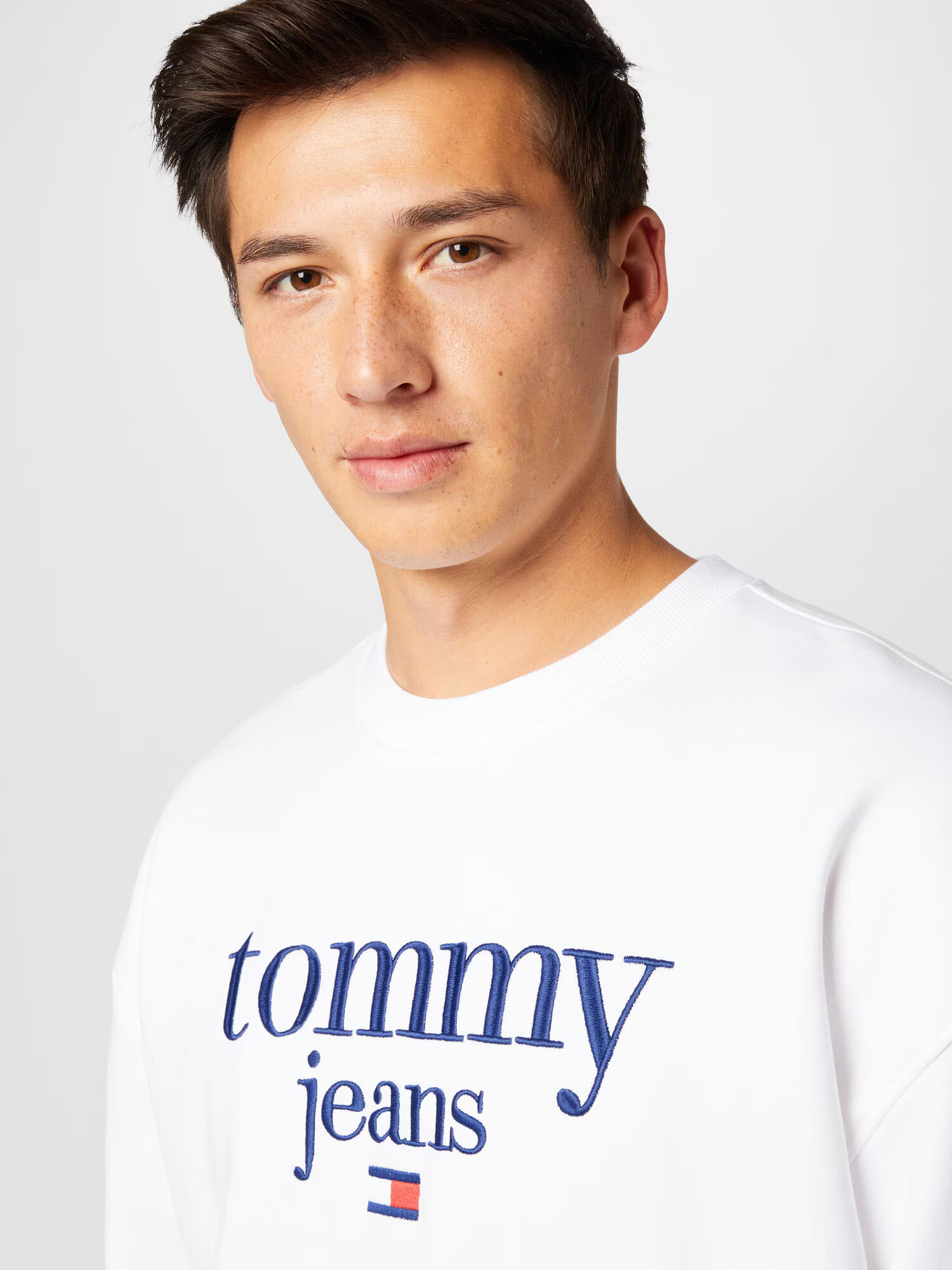 Tommy Jeans Bluză de molton albastru marin / alb - Pled.ro