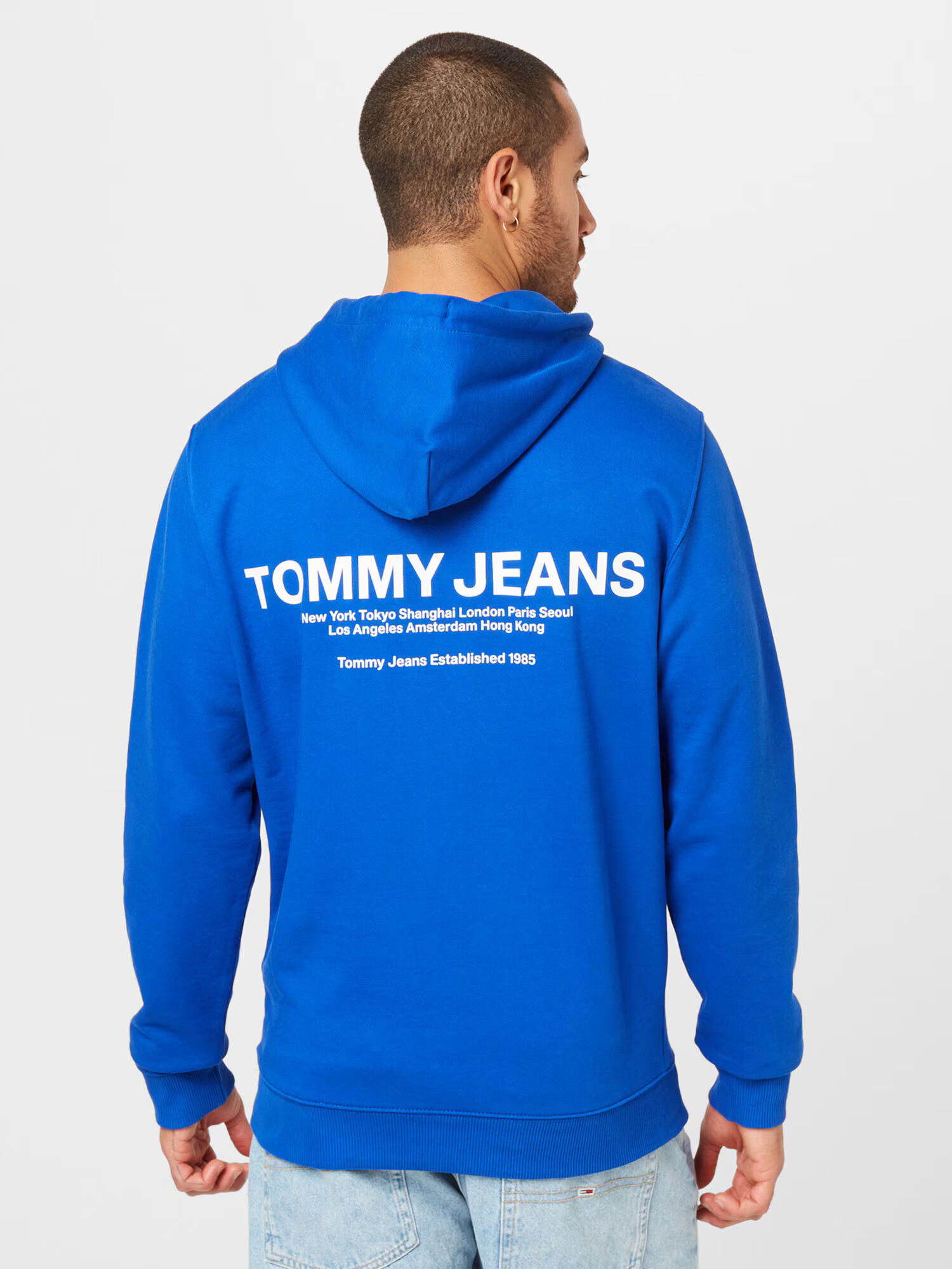 Tommy Jeans Bluză de molton albastru regal / roșu / alb - Pled.ro