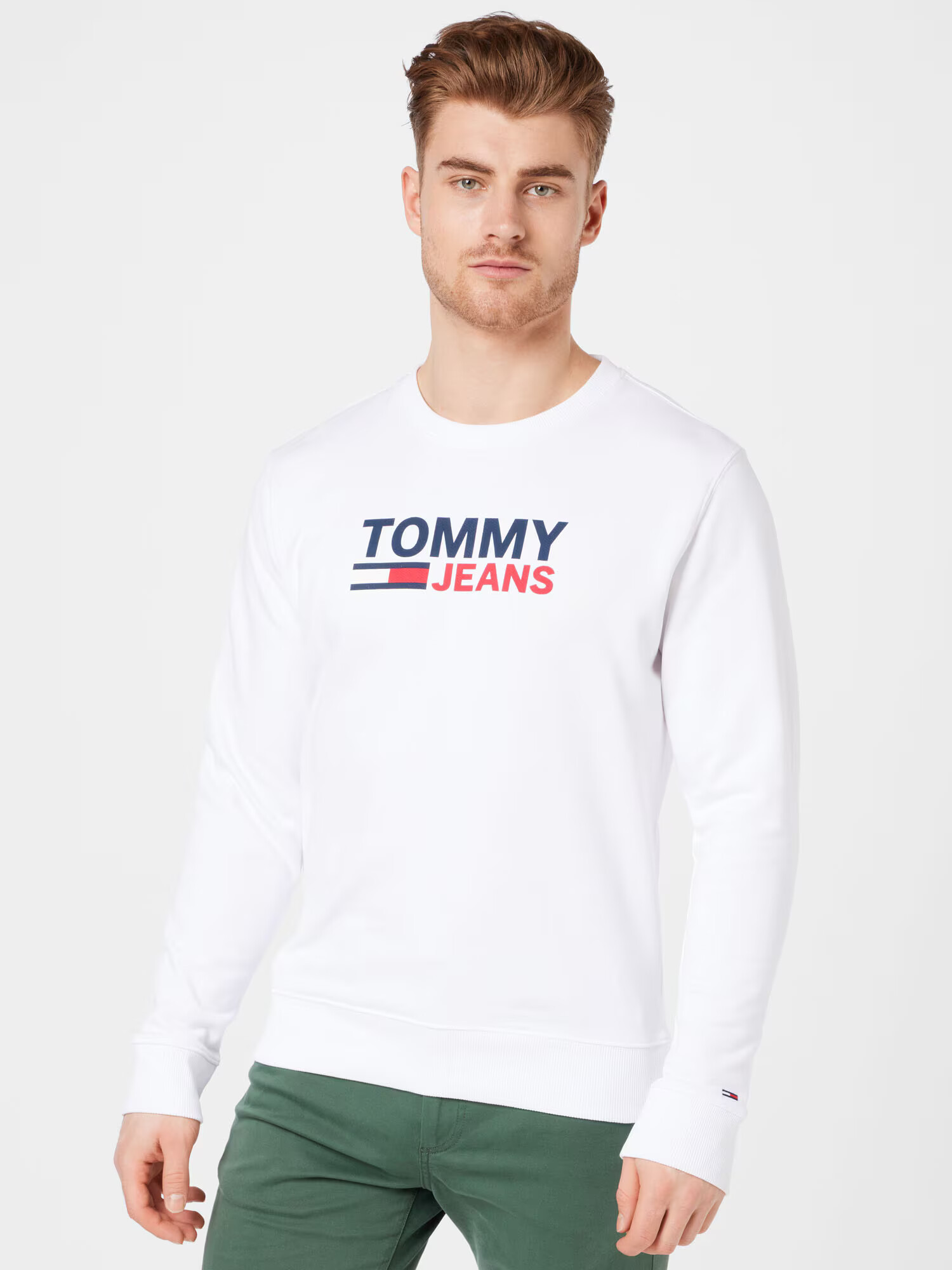 Tommy Jeans Bluză de molton albastru / roșu / alb - Pled.ro