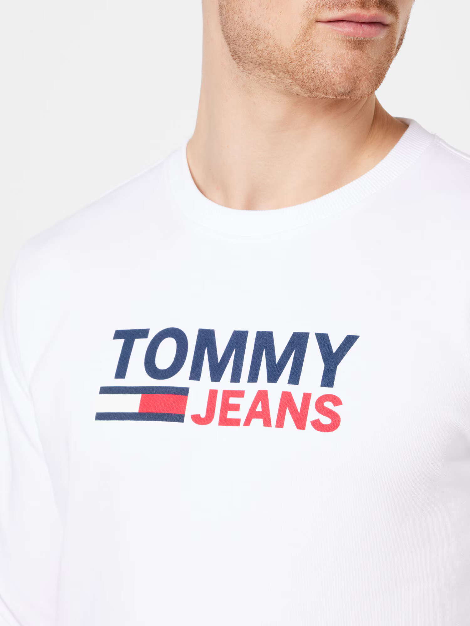 Tommy Jeans Bluză de molton albastru / roșu / alb - Pled.ro