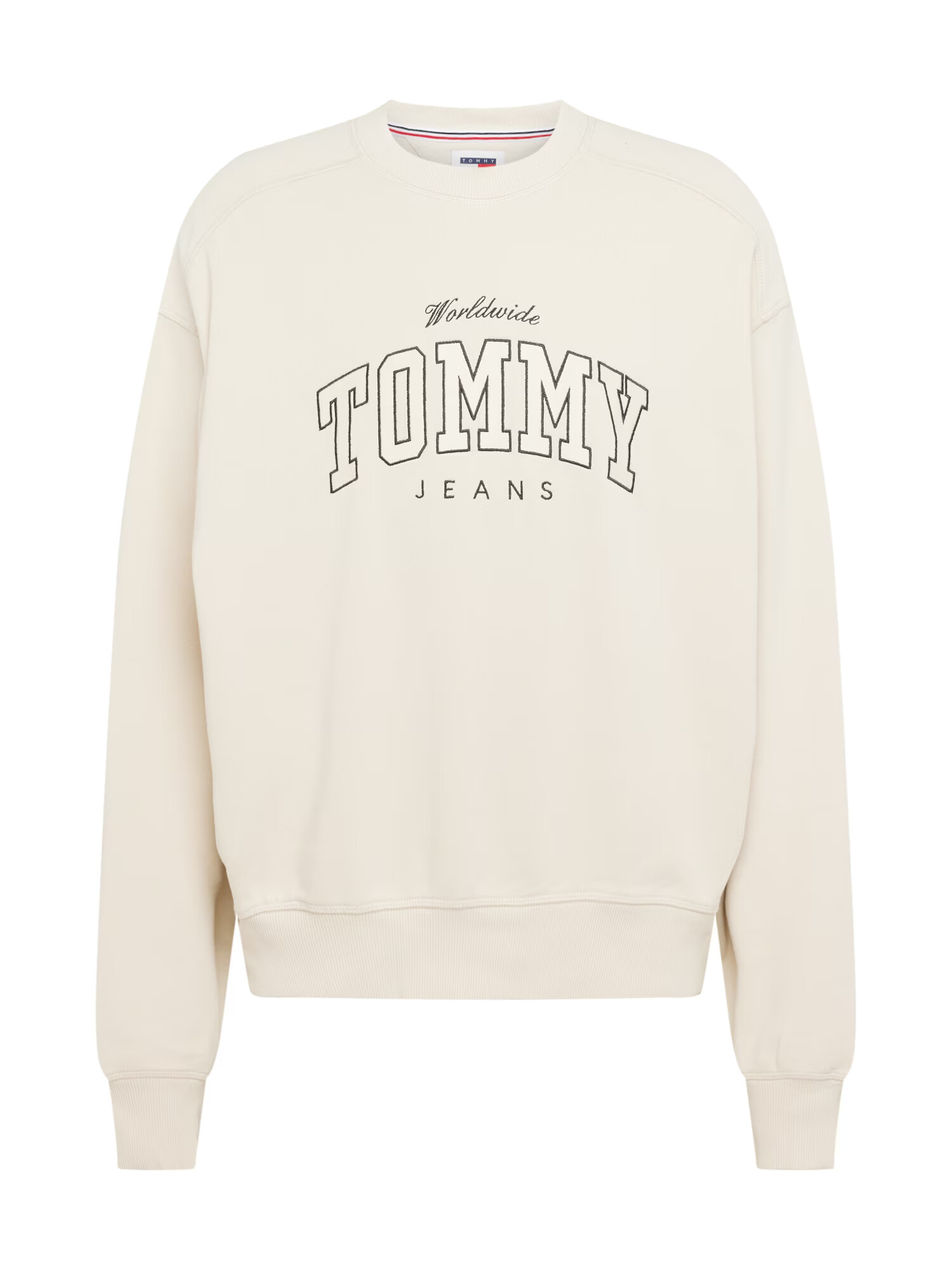 Tommy Jeans Bluză de molton bej / negru - Pled.ro