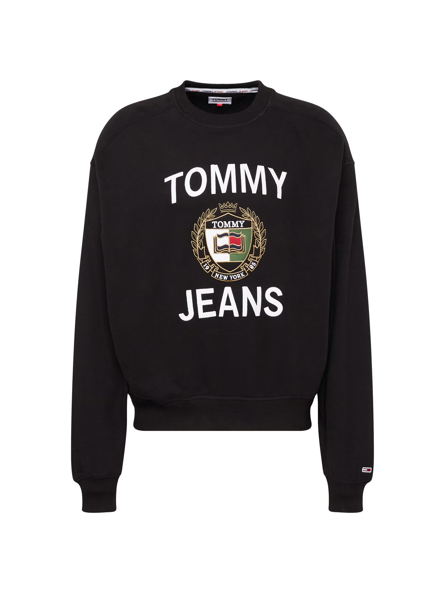 Tommy Jeans Bluză de molton bej / verde deschis / negru / alb - Pled.ro