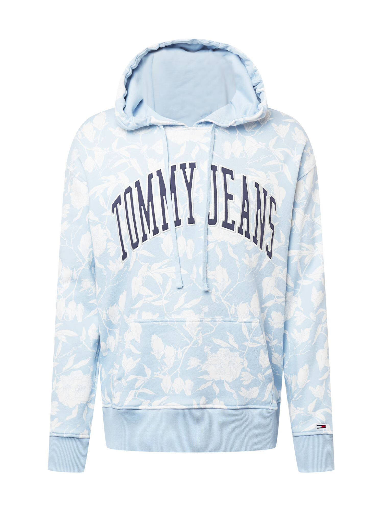 Tommy Jeans Bluză de molton bleumarin / albastru deschis / alb - Pled.ro