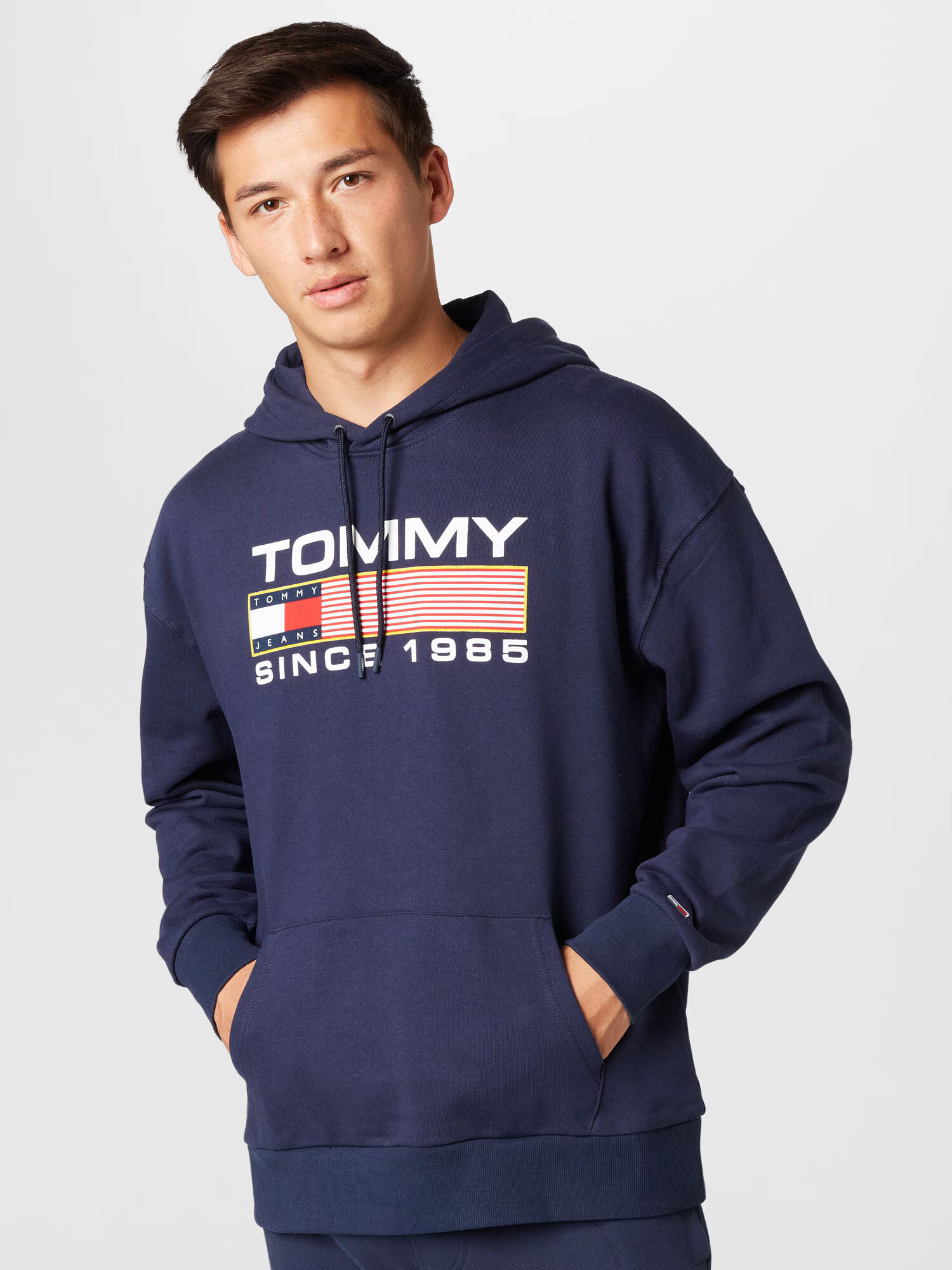 Tommy Jeans Bluză de molton bleumarin / galben / roșu / alb - Pled.ro