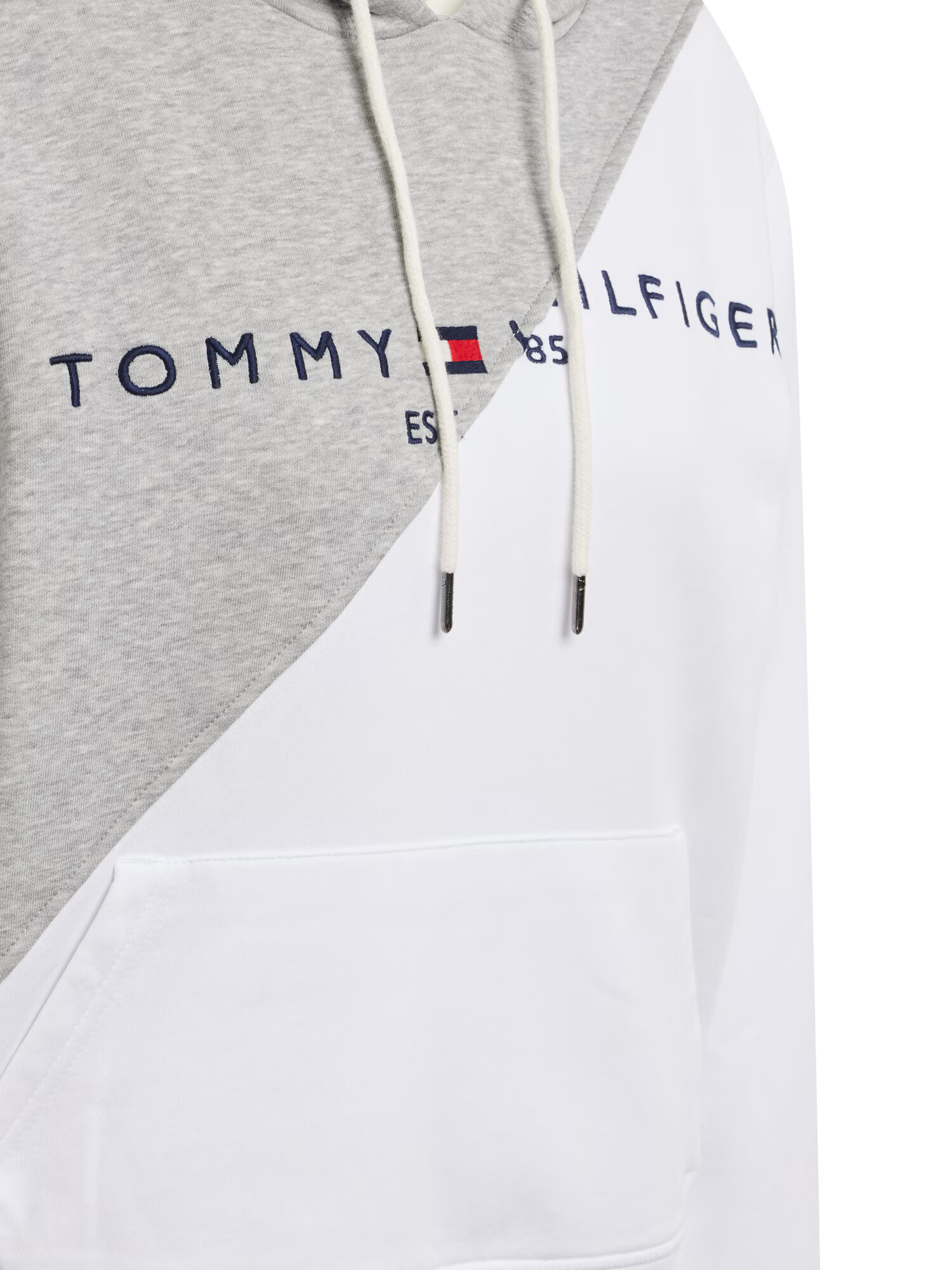 Tommy Jeans Bluză de molton bleumarin / gri amestecat / roșu / alb - Pled.ro