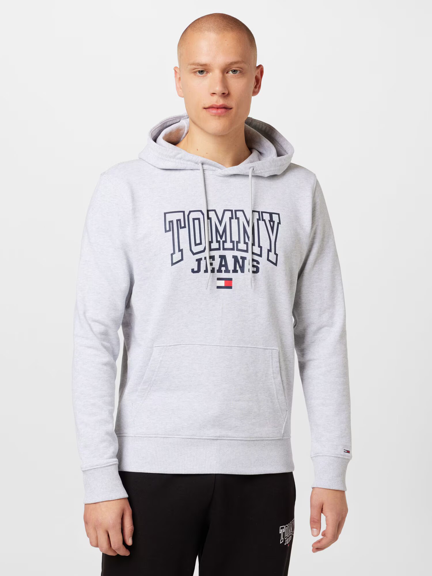 Tommy Jeans Bluză de molton bleumarin / gri argintiu / roșu / alb - Pled.ro