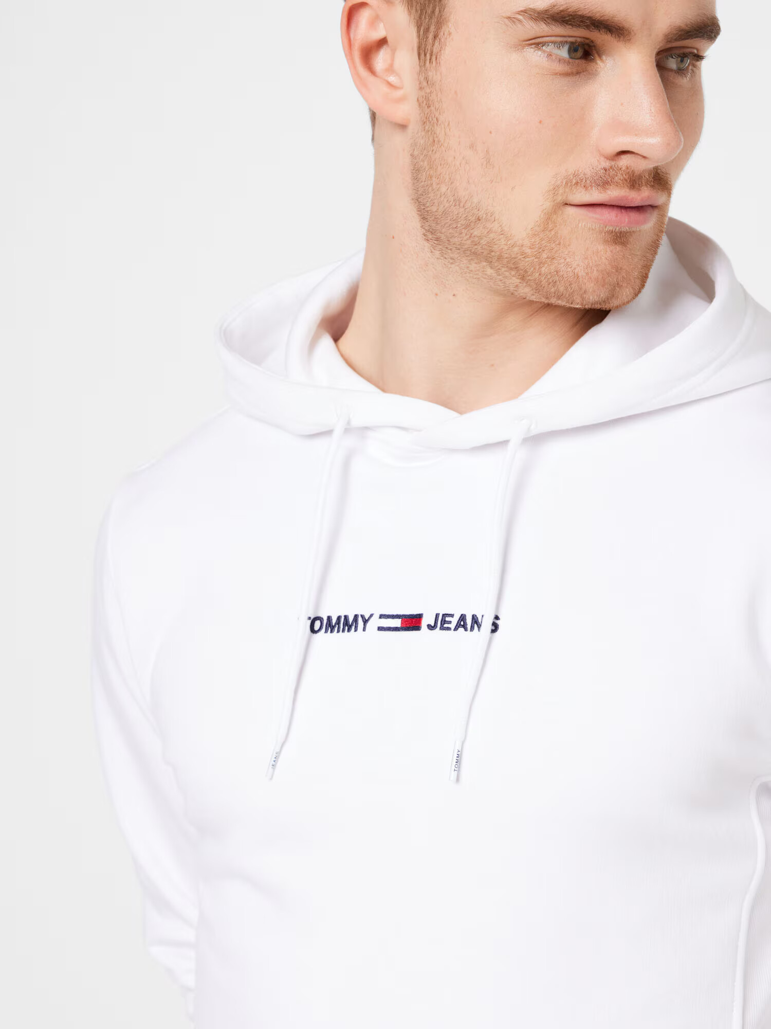 Tommy Jeans Bluză de molton bleumarin / roși aprins / alb - Pled.ro