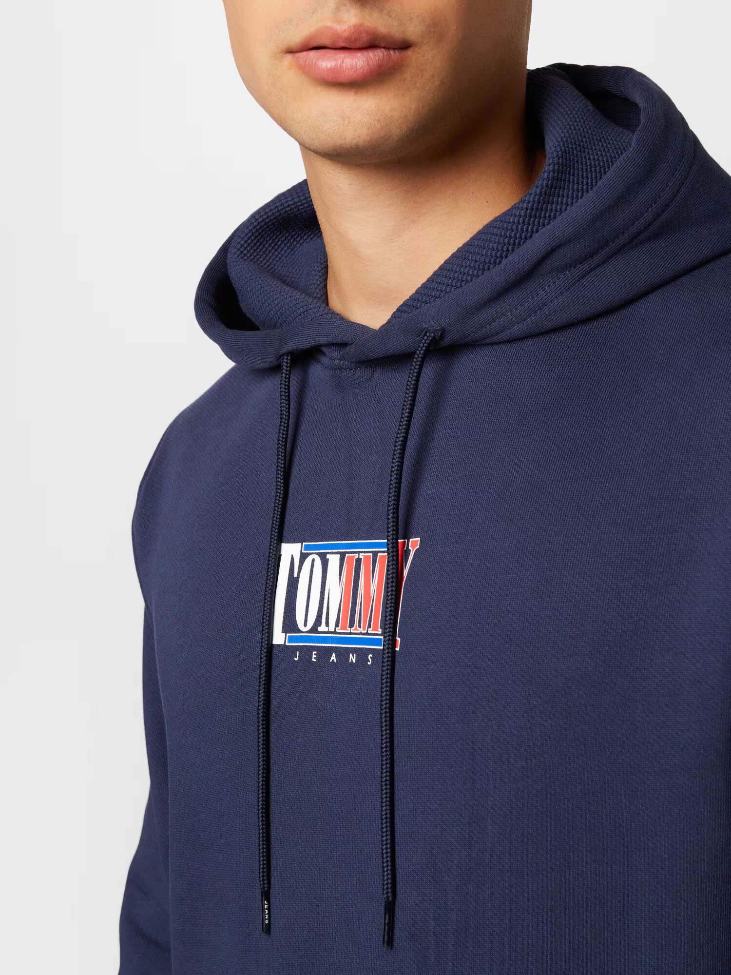 Tommy Jeans Bluză de molton bleumarin / roșu / alb - Pled.ro