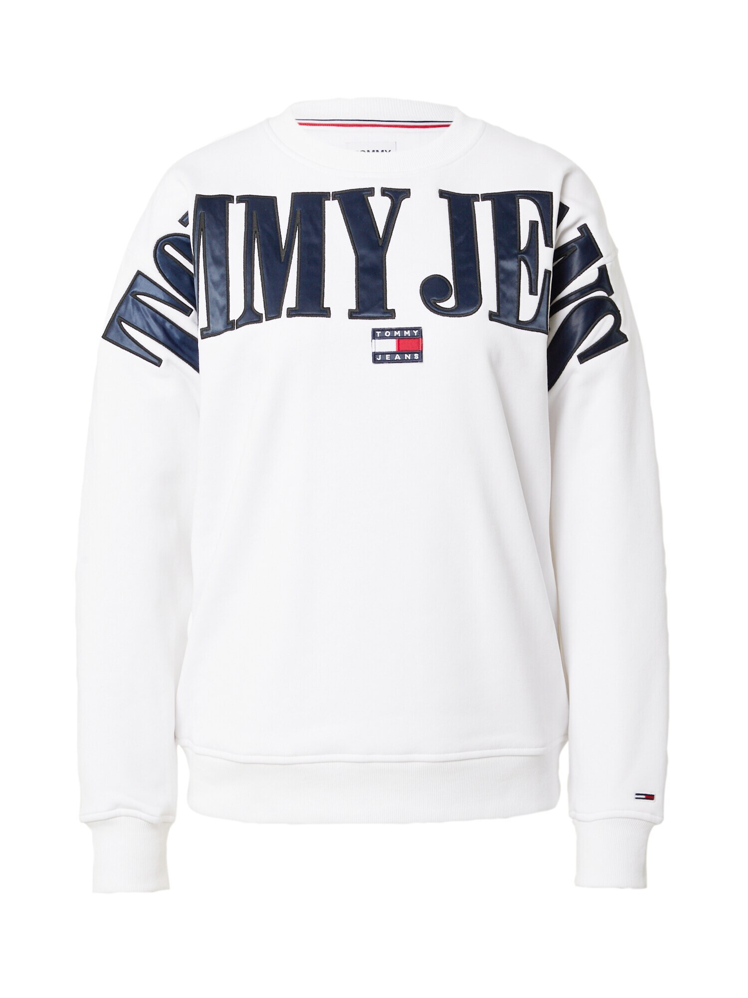 Tommy Jeans Bluză de molton bleumarin / roșu / alb - Pled.ro