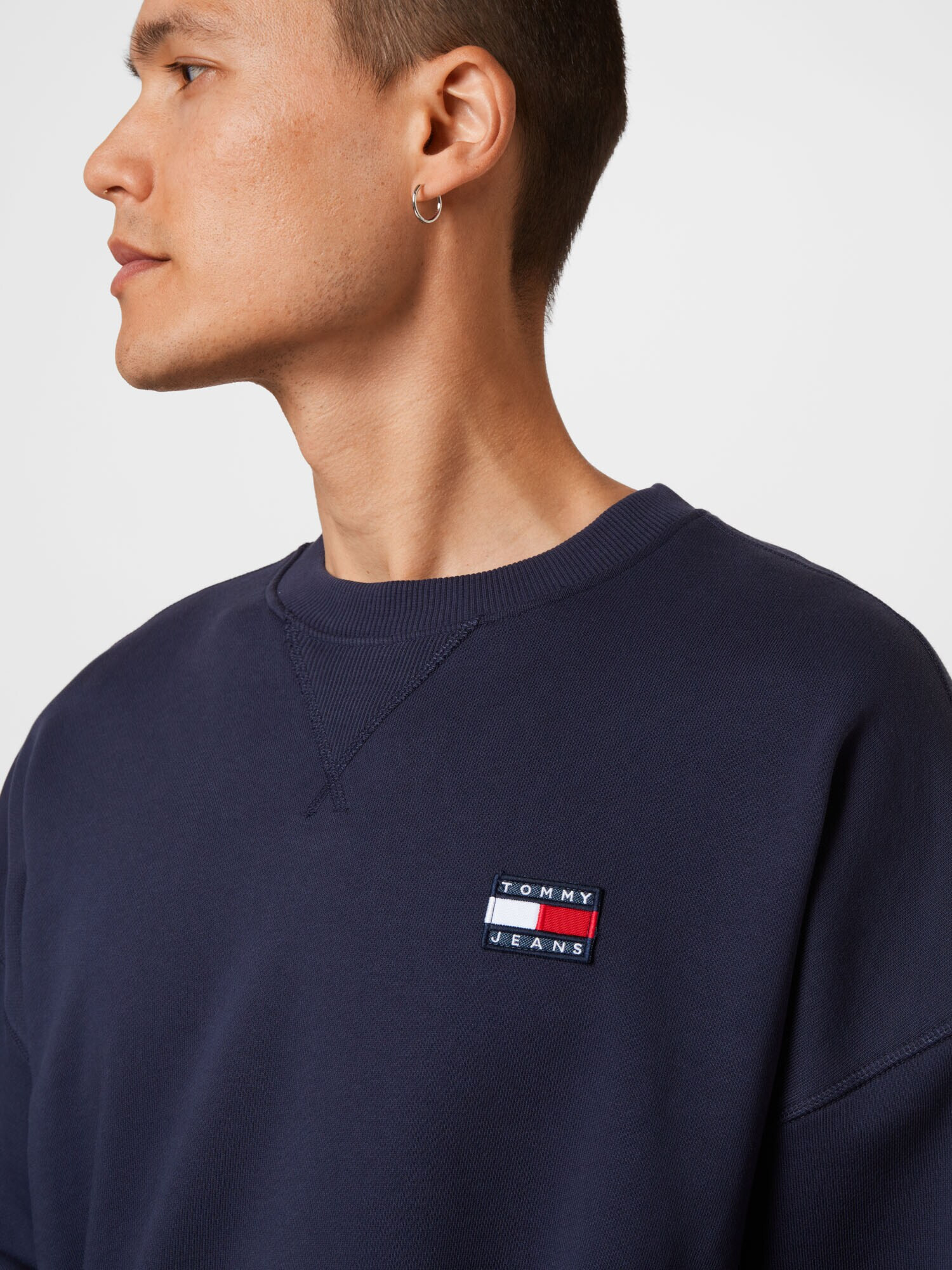 Tommy Jeans Bluză de molton bleumarin / roșu / alb - Pled.ro