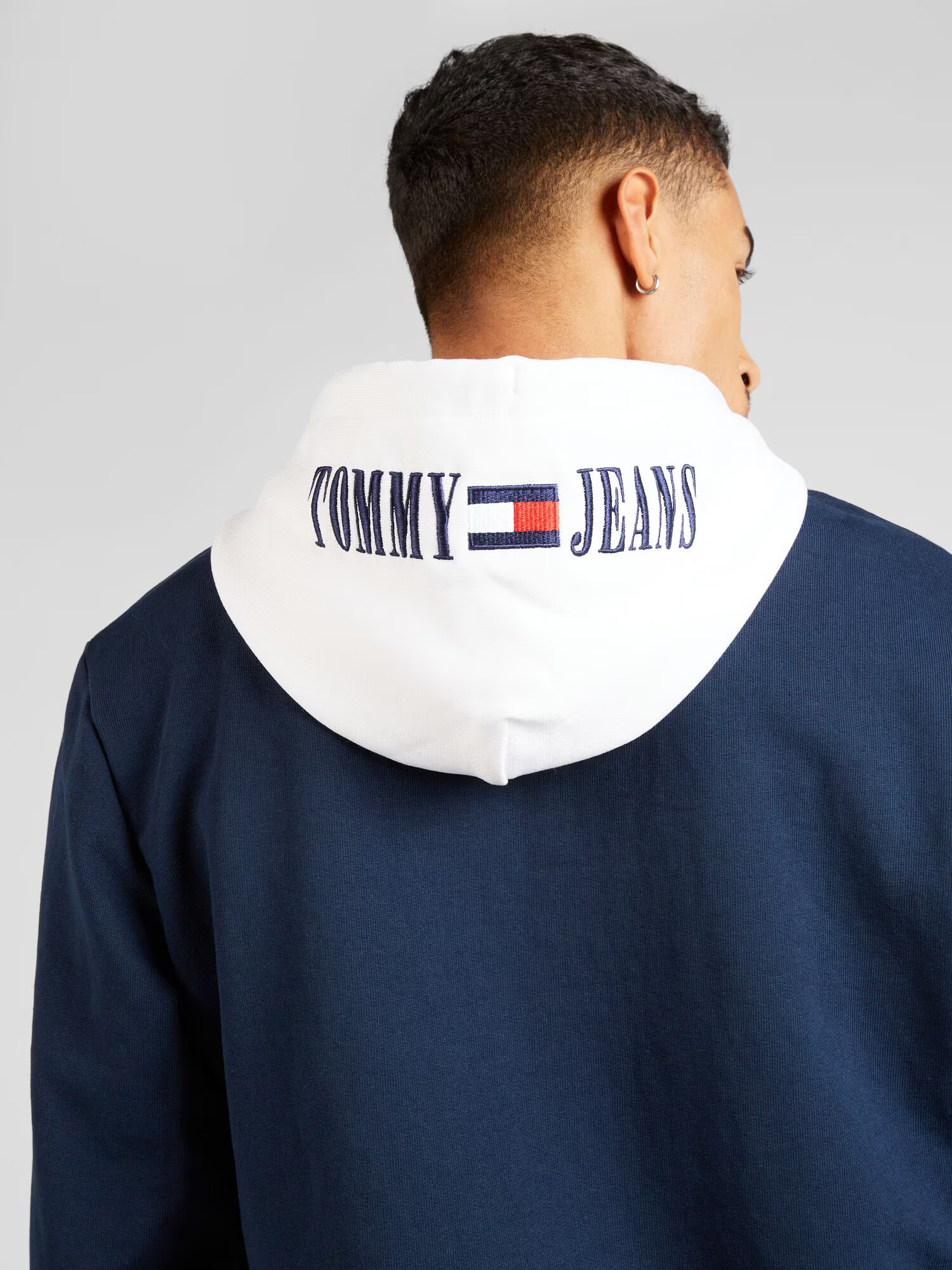 Tommy Jeans Bluză de molton bleumarin / roșu / alb - Pled.ro