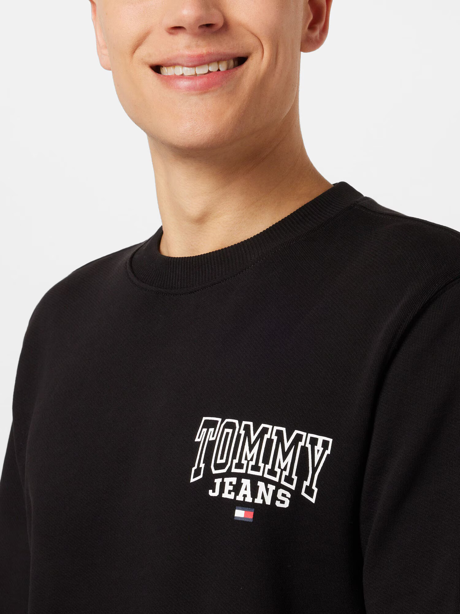 Tommy Jeans Bluză de molton bleumarin / roșu intens / negru / alb - Pled.ro