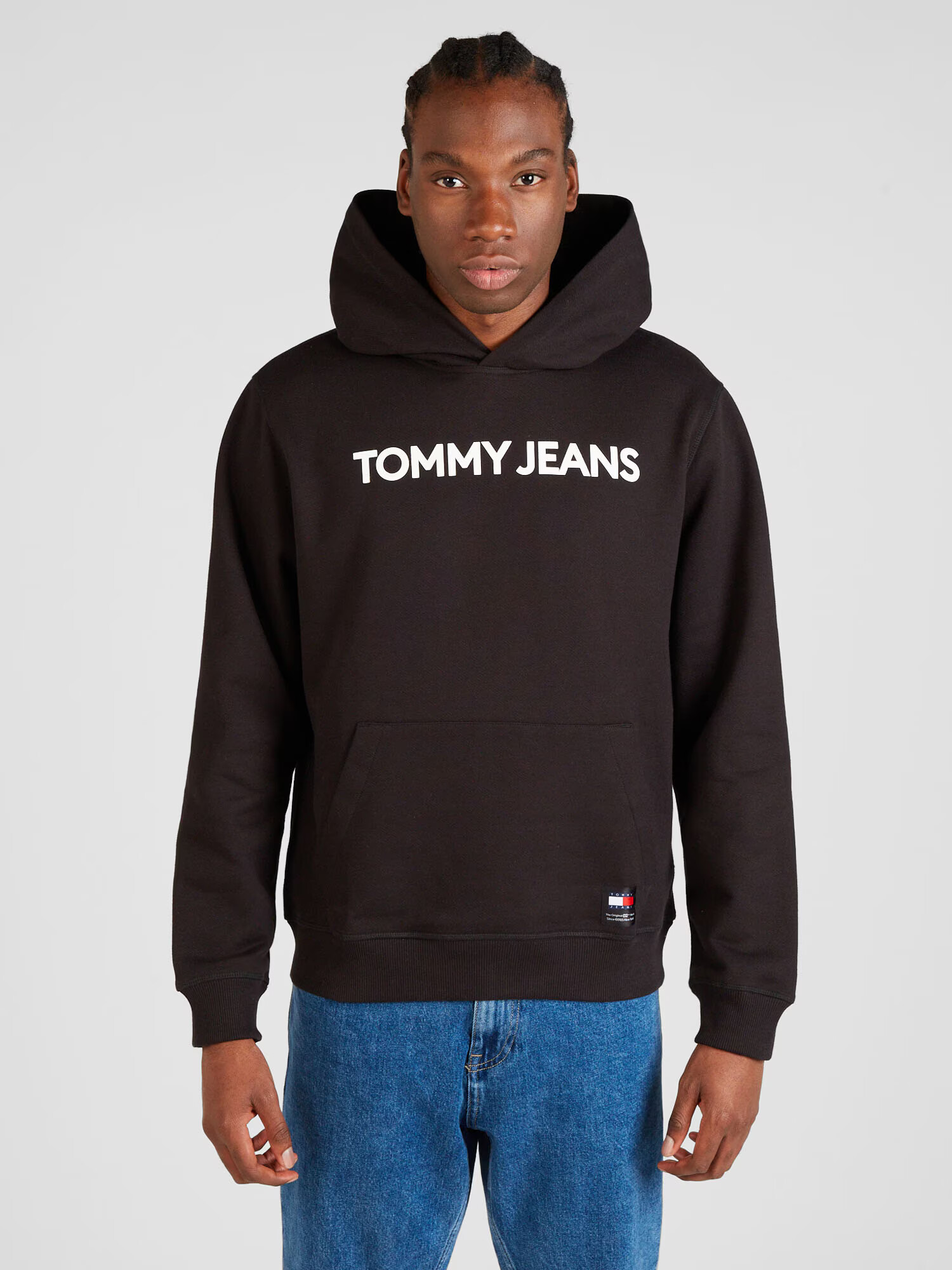 Tommy Jeans Bluză de molton 'CLASSICS' negru / alb - Pled.ro