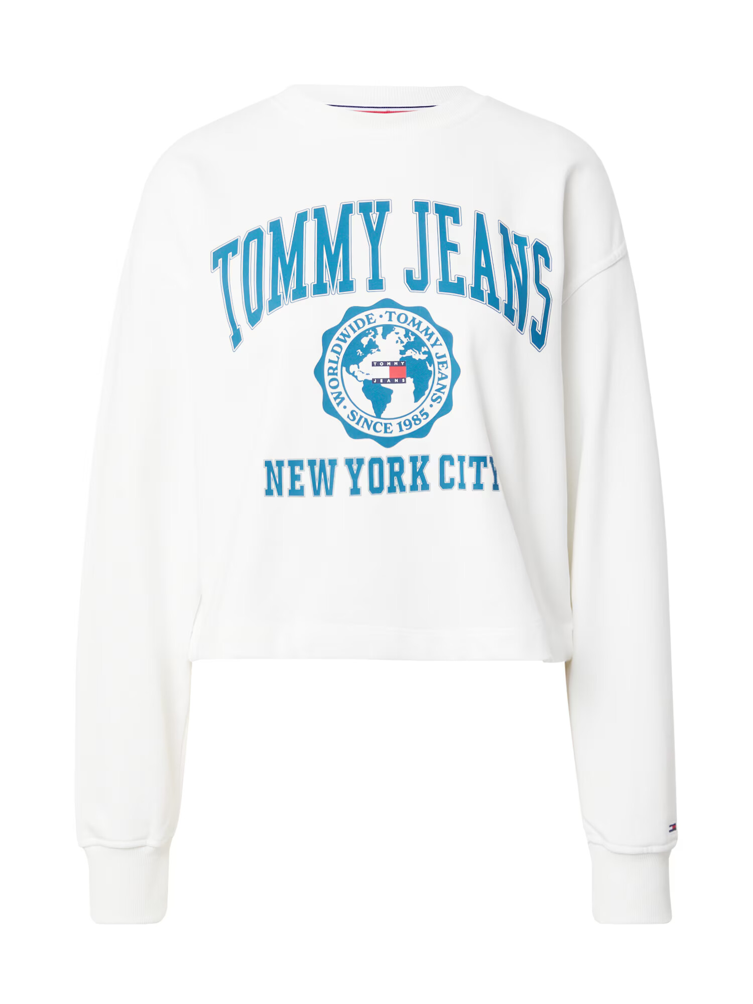 Tommy Jeans Bluză de molton bleumarin / albastru închis / roșu / alb - Pled.ro