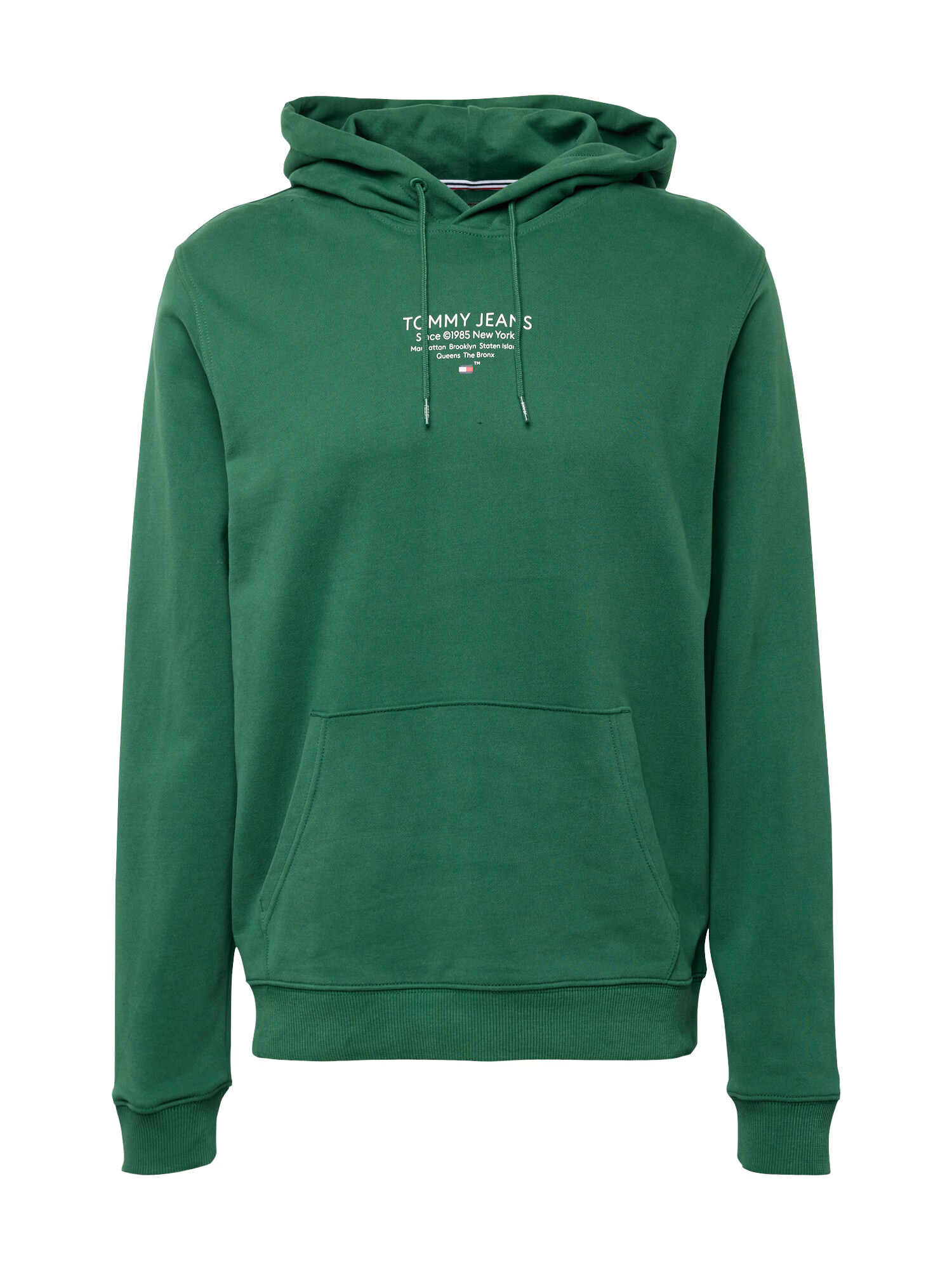 Tommy Jeans Bluză de molton 'ESNTL' verde / alb - Pled.ro